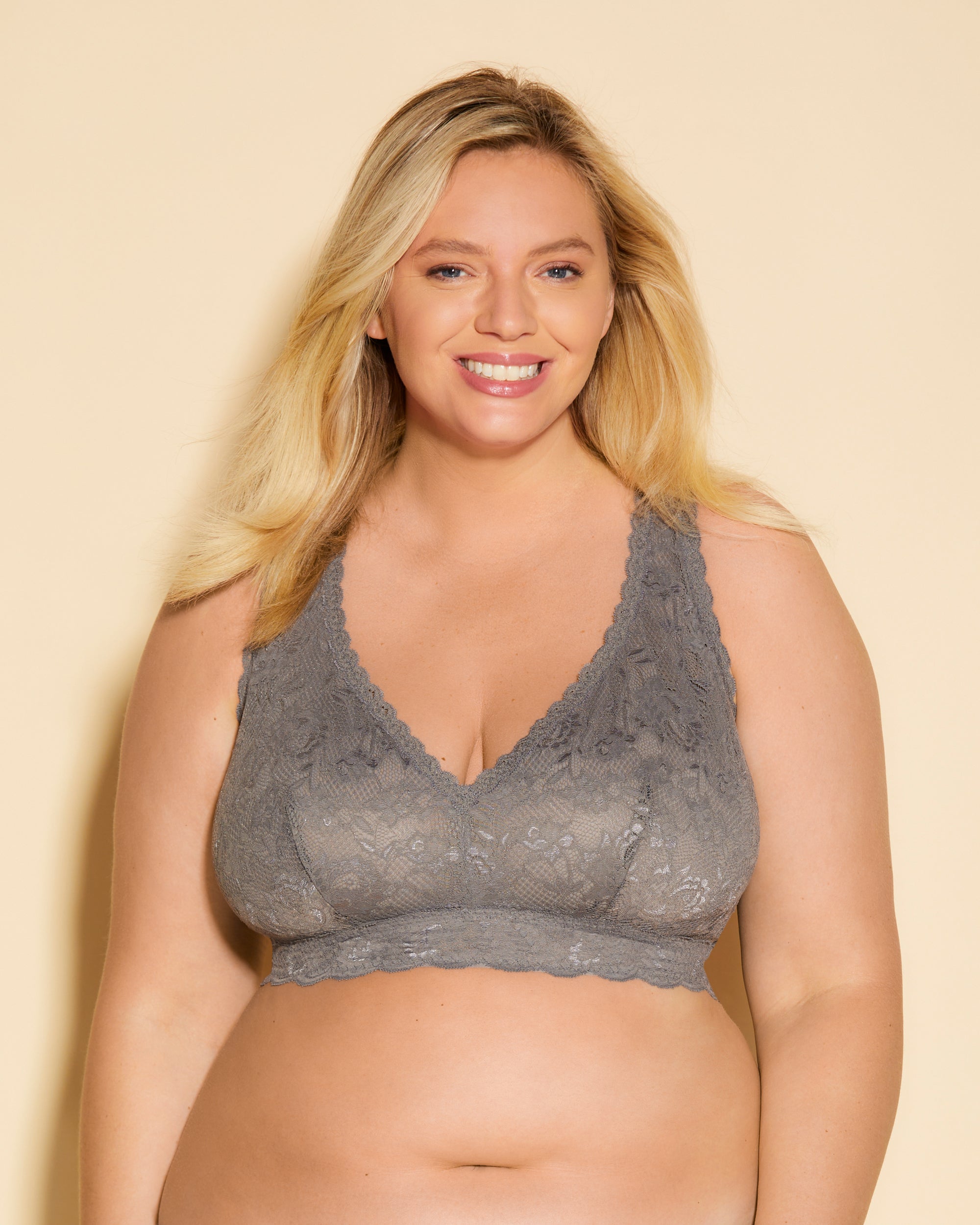 Grise Bralette - Never Say Never Brassière Dos Nageur Racie Ultra Curvy