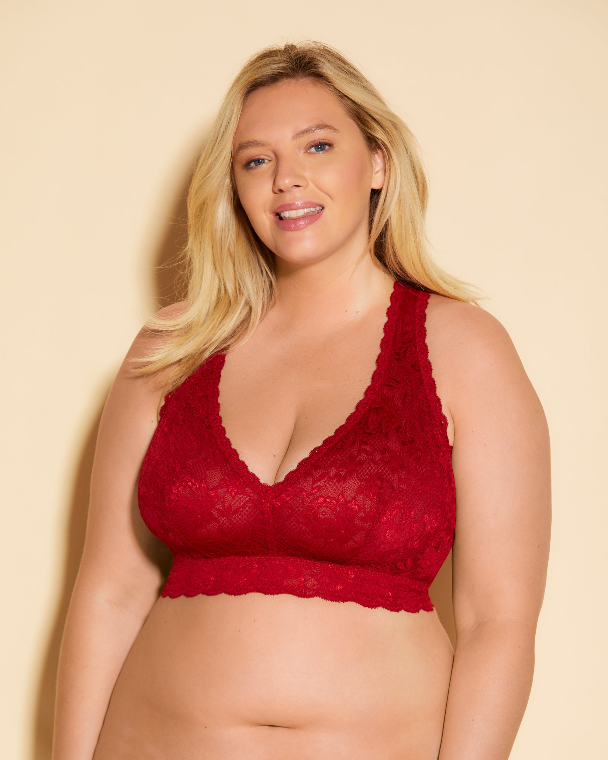 Rouge Bralette - Never Say Never Brassière Dos Nageur Racie Ultra Curvy