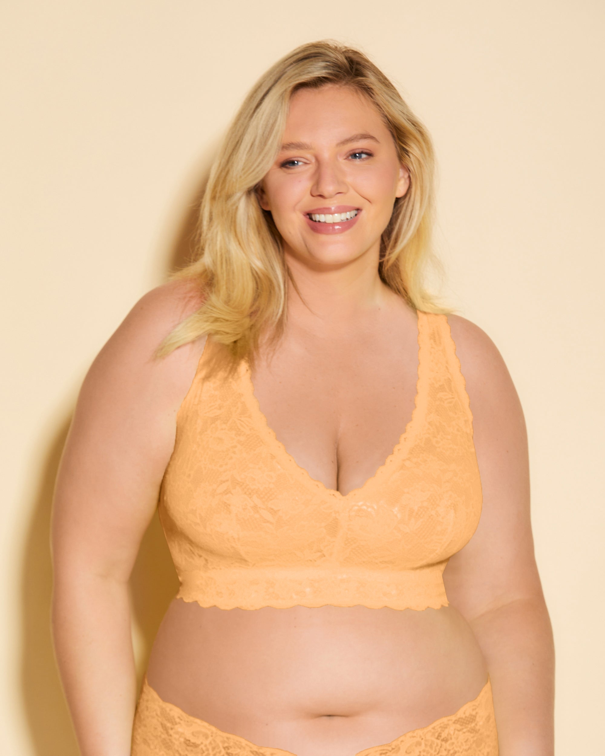 Giallo Bralette - Never Say Never Bralette Con Spalline Incrociate Ultra Curvy