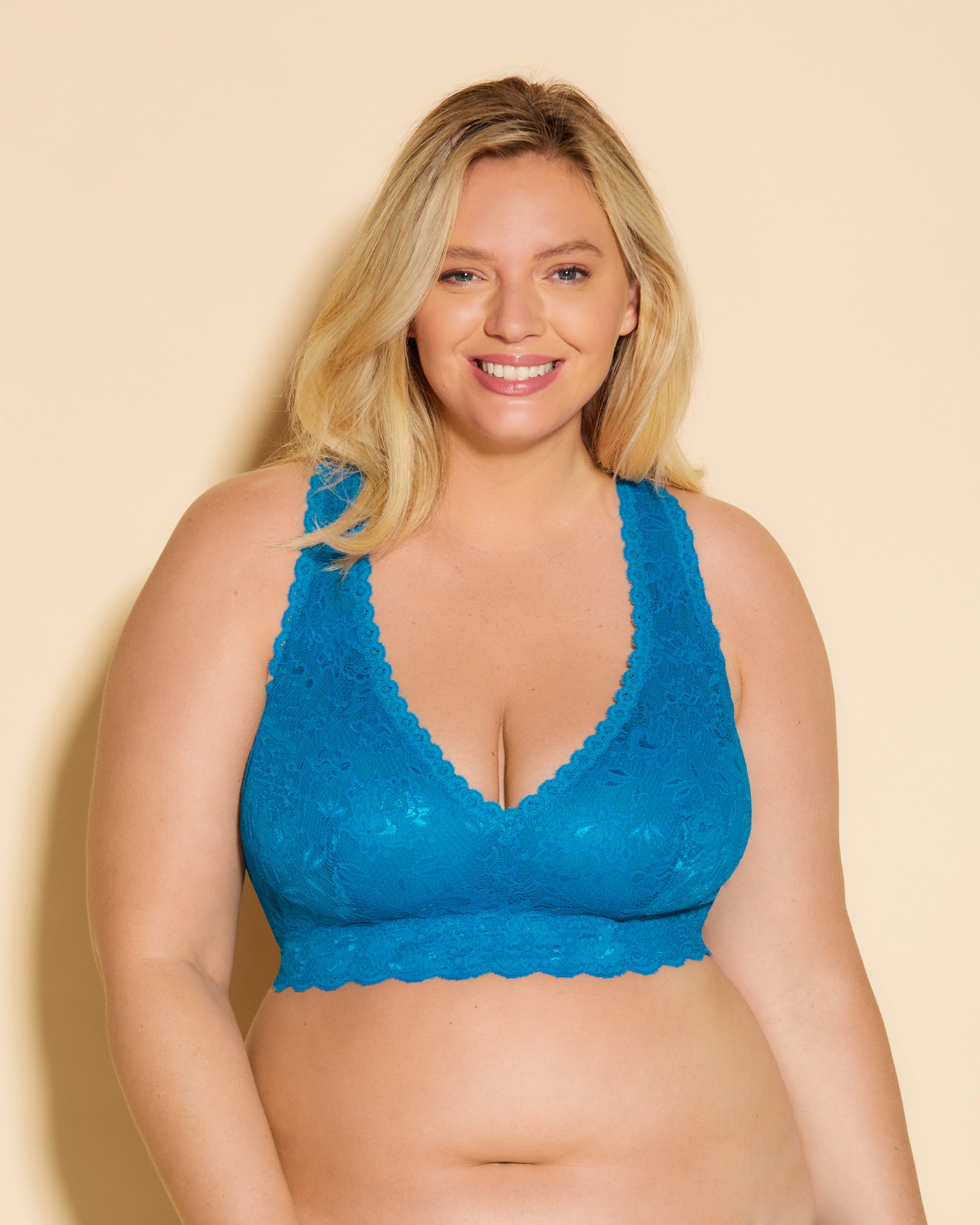 Bleue Bralette - Never Say Never Brassière Dos Nageur Racie Ultra Curvy
