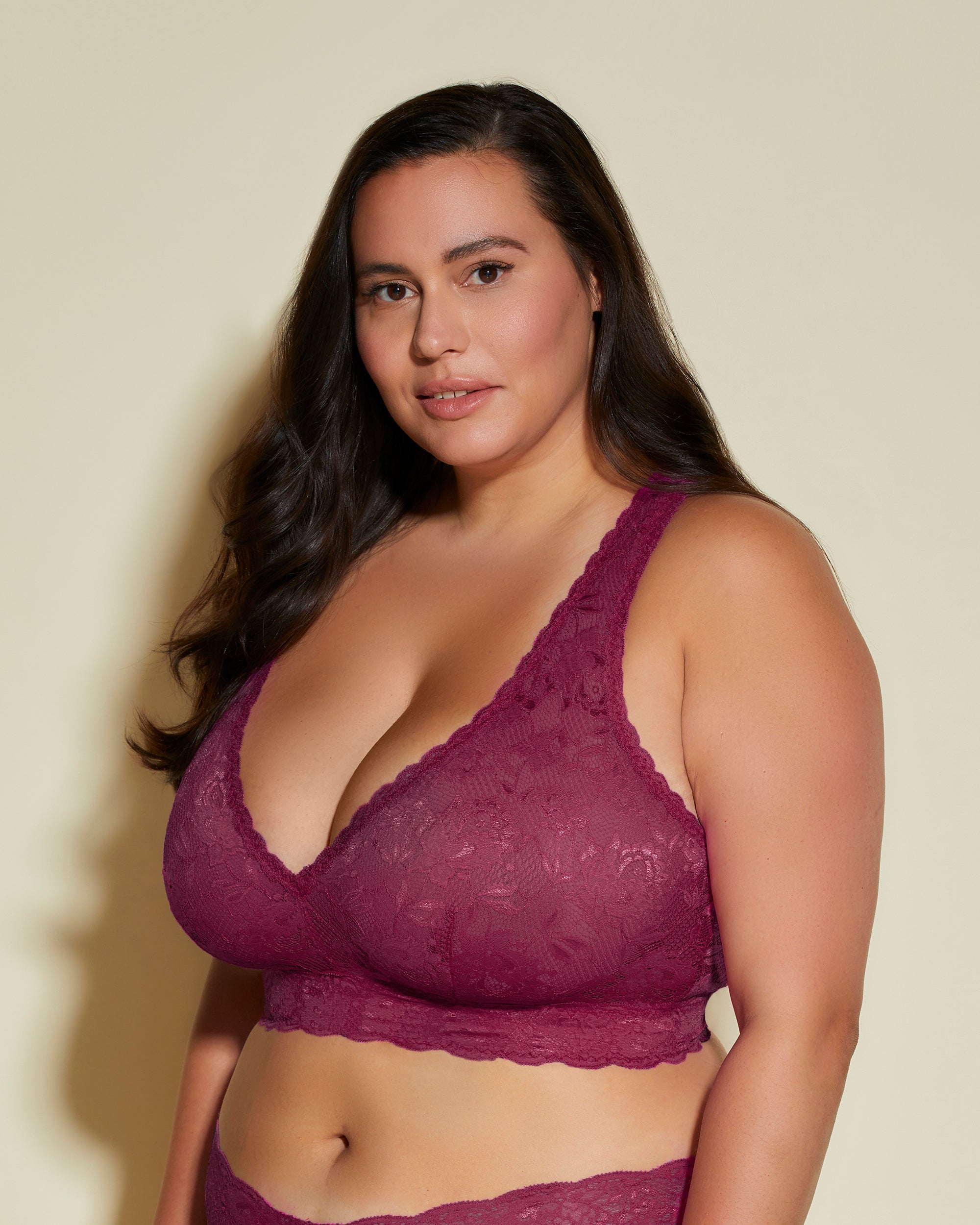 Púrpura Bralette - Never Say Never Bralette De Espalda Cruzada Racie Ultra Curvy