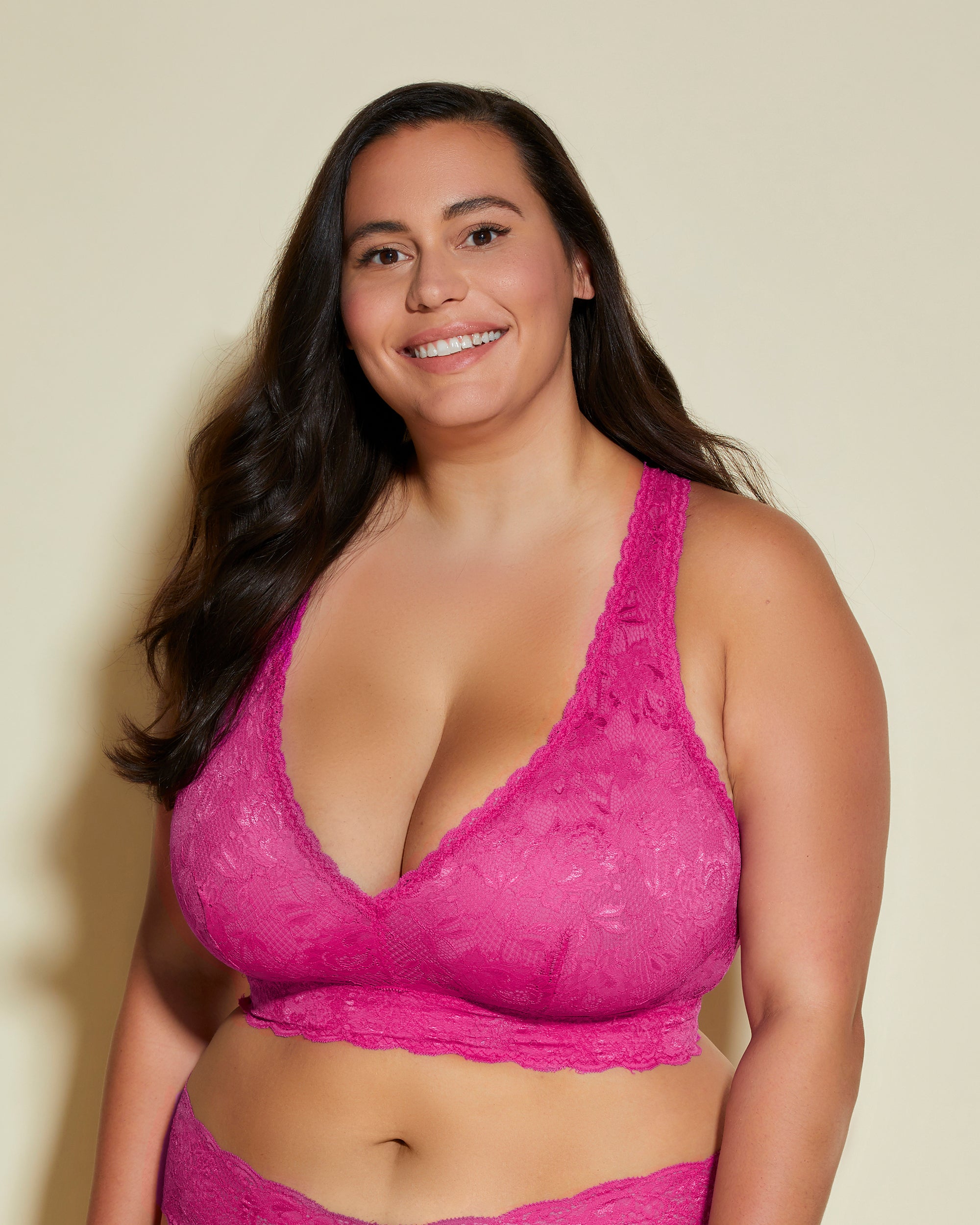 Rosa Bralette - Never Say Never Bralette Con Spalline Incrociate Ultra Curvy