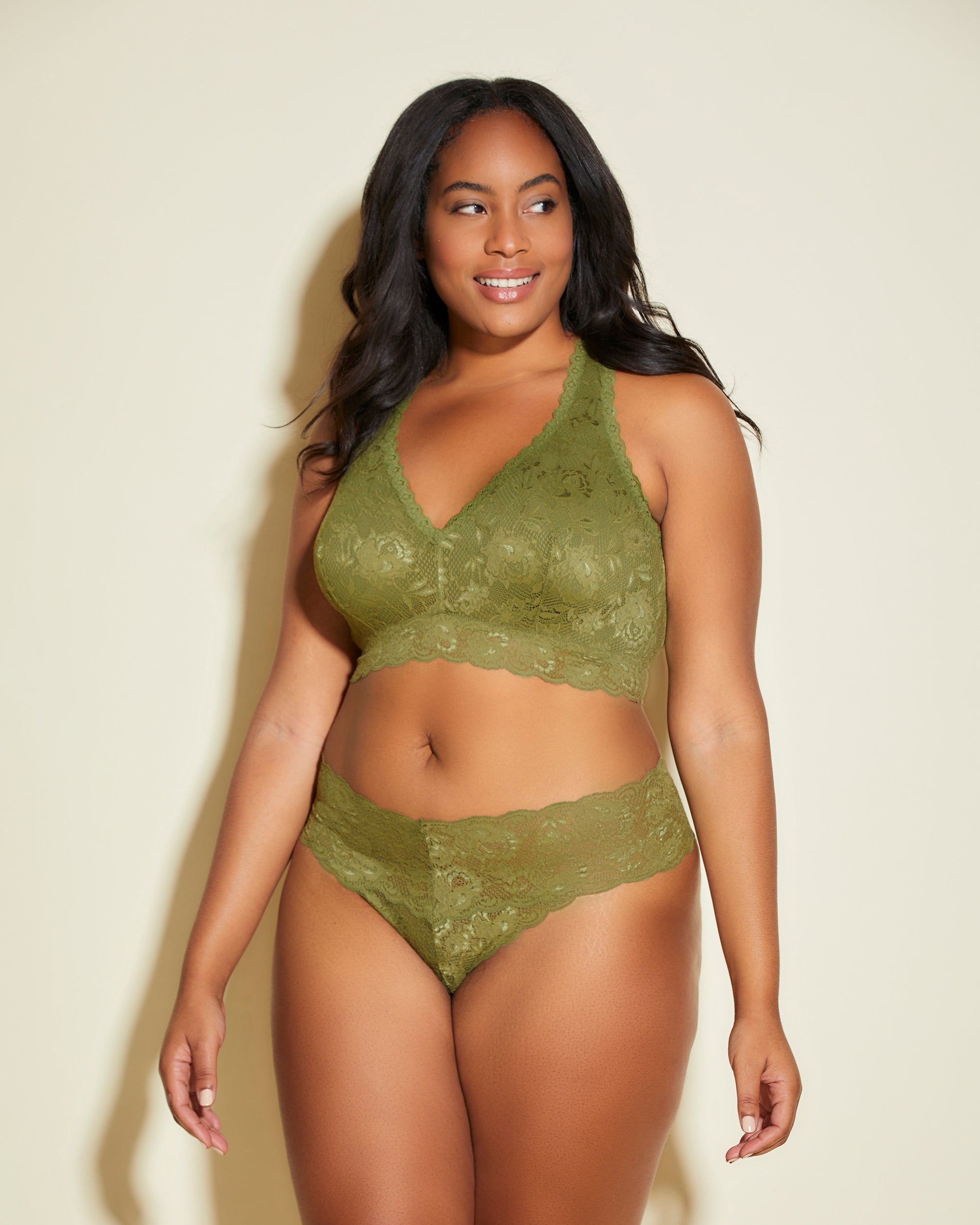 Green Bralette - Never Say Never Extended Racie Racerback Bralette