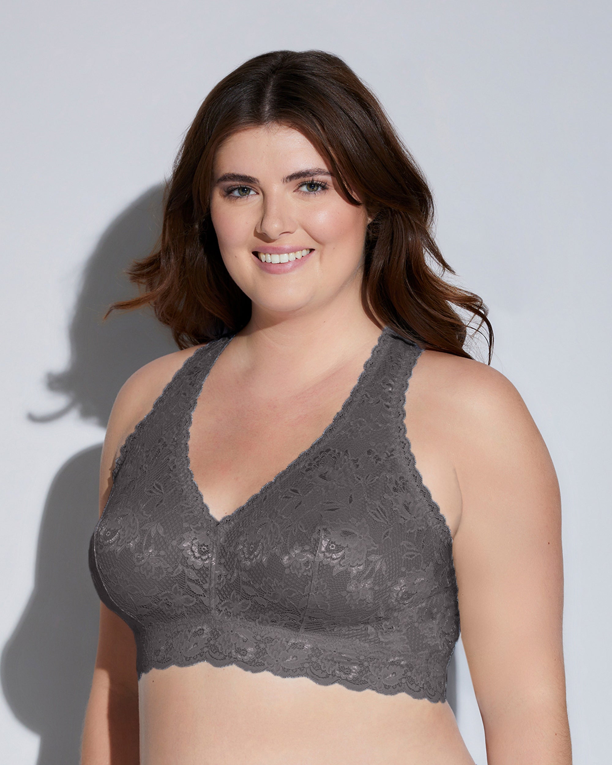 Grau Bralette - Never Say Never Extended Racie Bralette Im Racerback-Stil