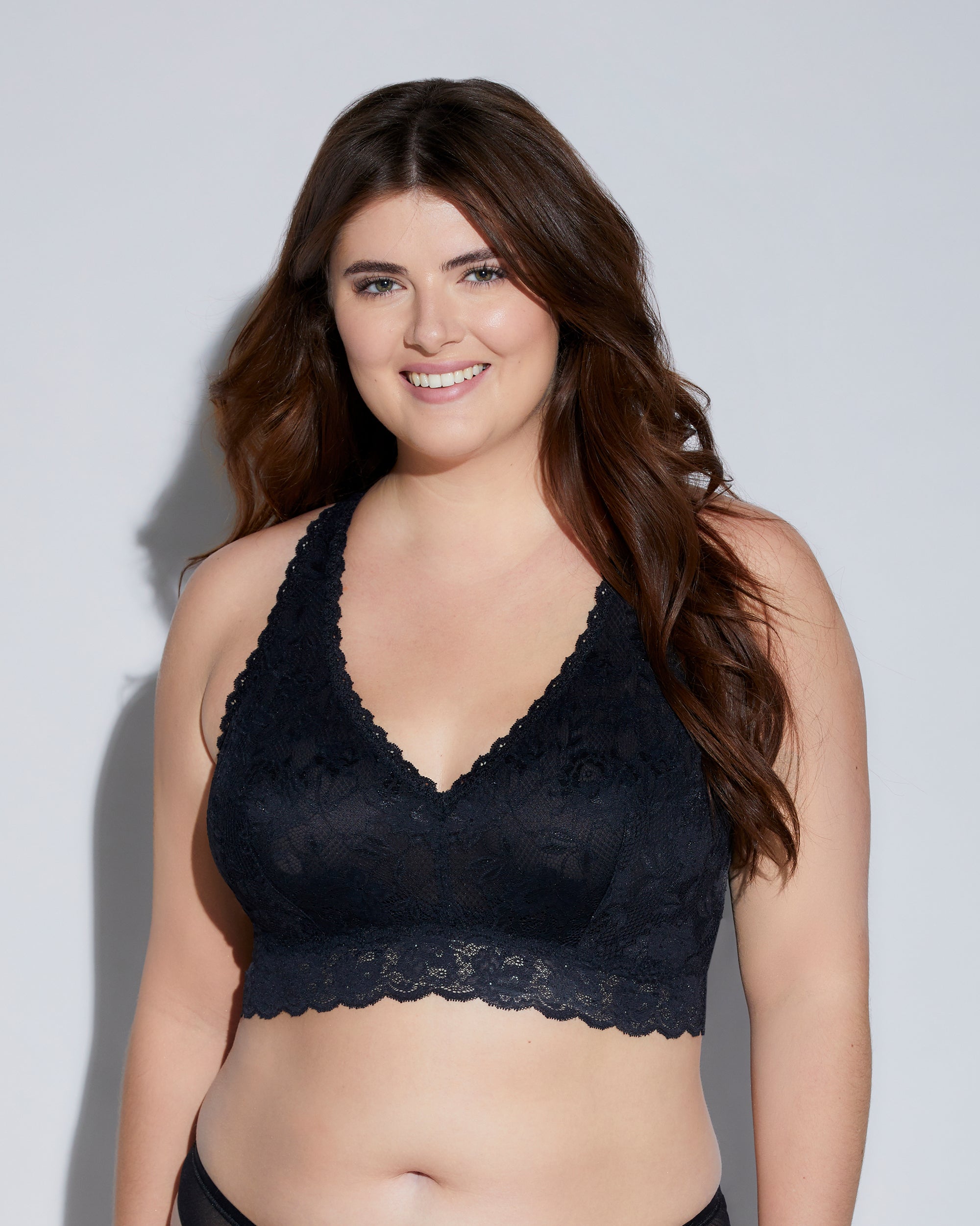 Negro Bralette - Never Say Never Bralette Con Espalda Cruzada Racie Extended
