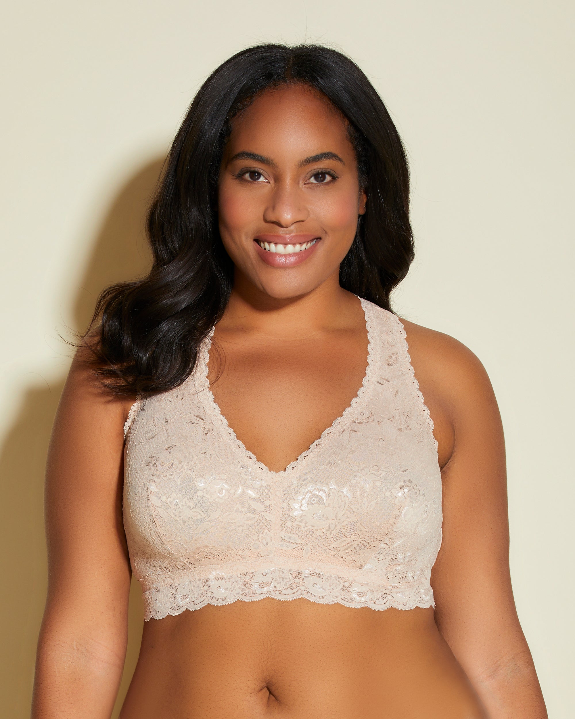 Beige Bralette - Never Say Never Extended Racie Racerback Bralette