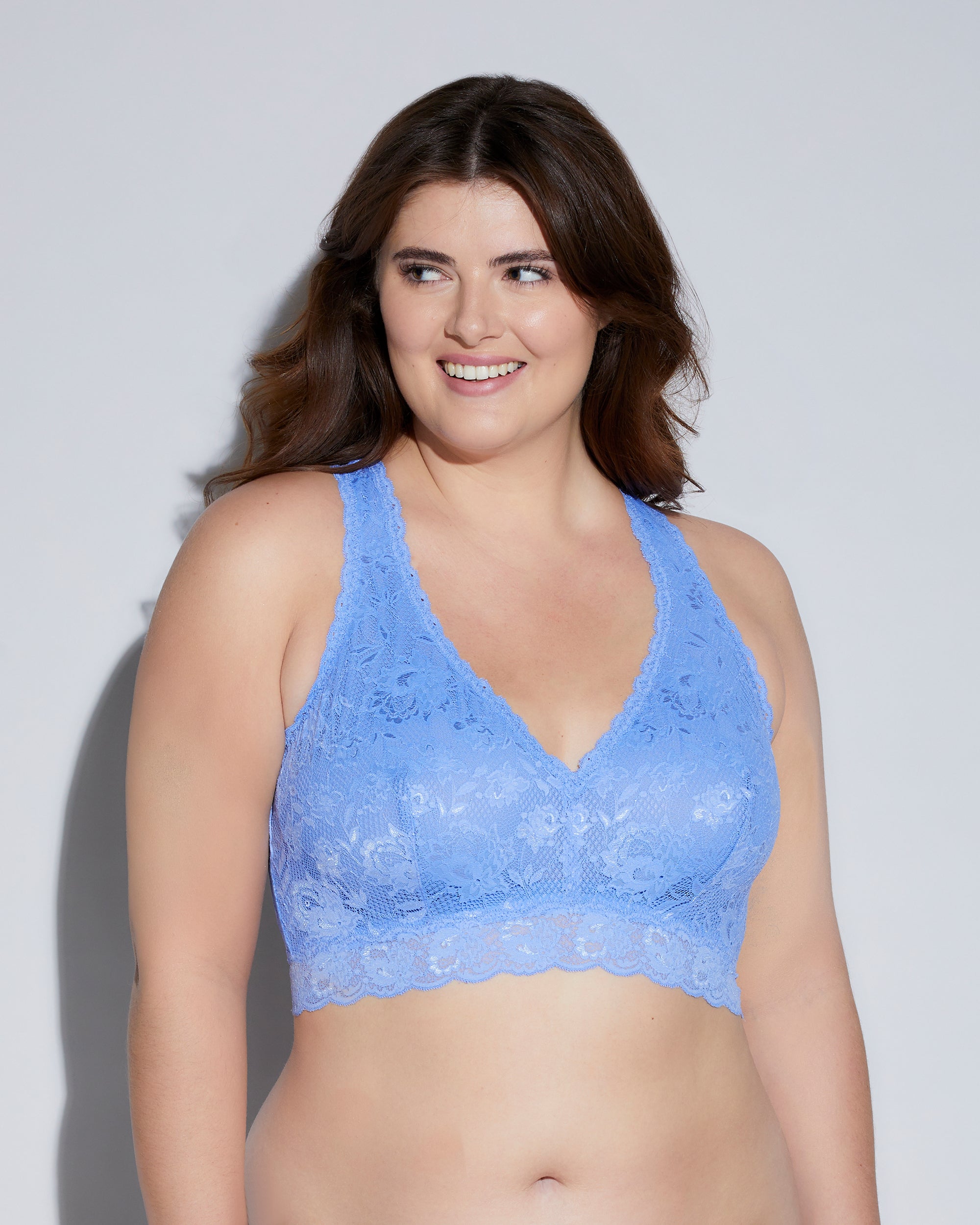 Blau Bralette - Never Say Never Extended Racie Bralette Im Racerback-Stil
