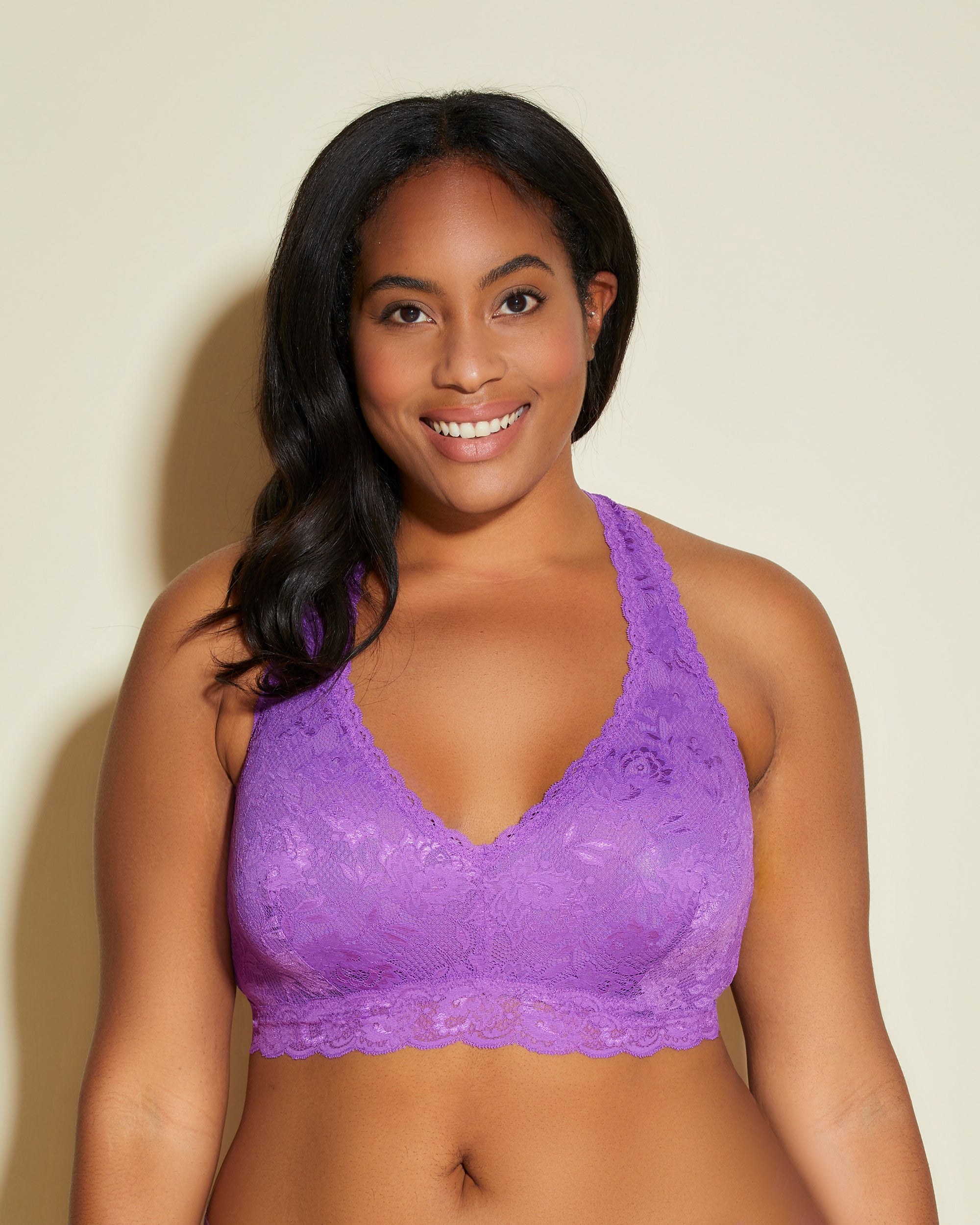 Púrpura Bralette - Never Say Never Bralette Con Espalda Cruzada Racie Extended