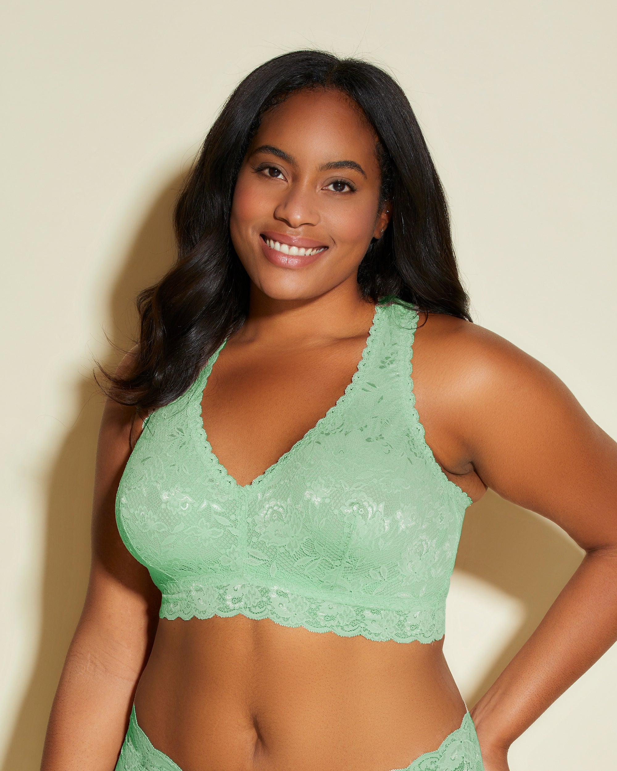 Green Bralette - Never Say Never Extended Racie Racerback Bralette