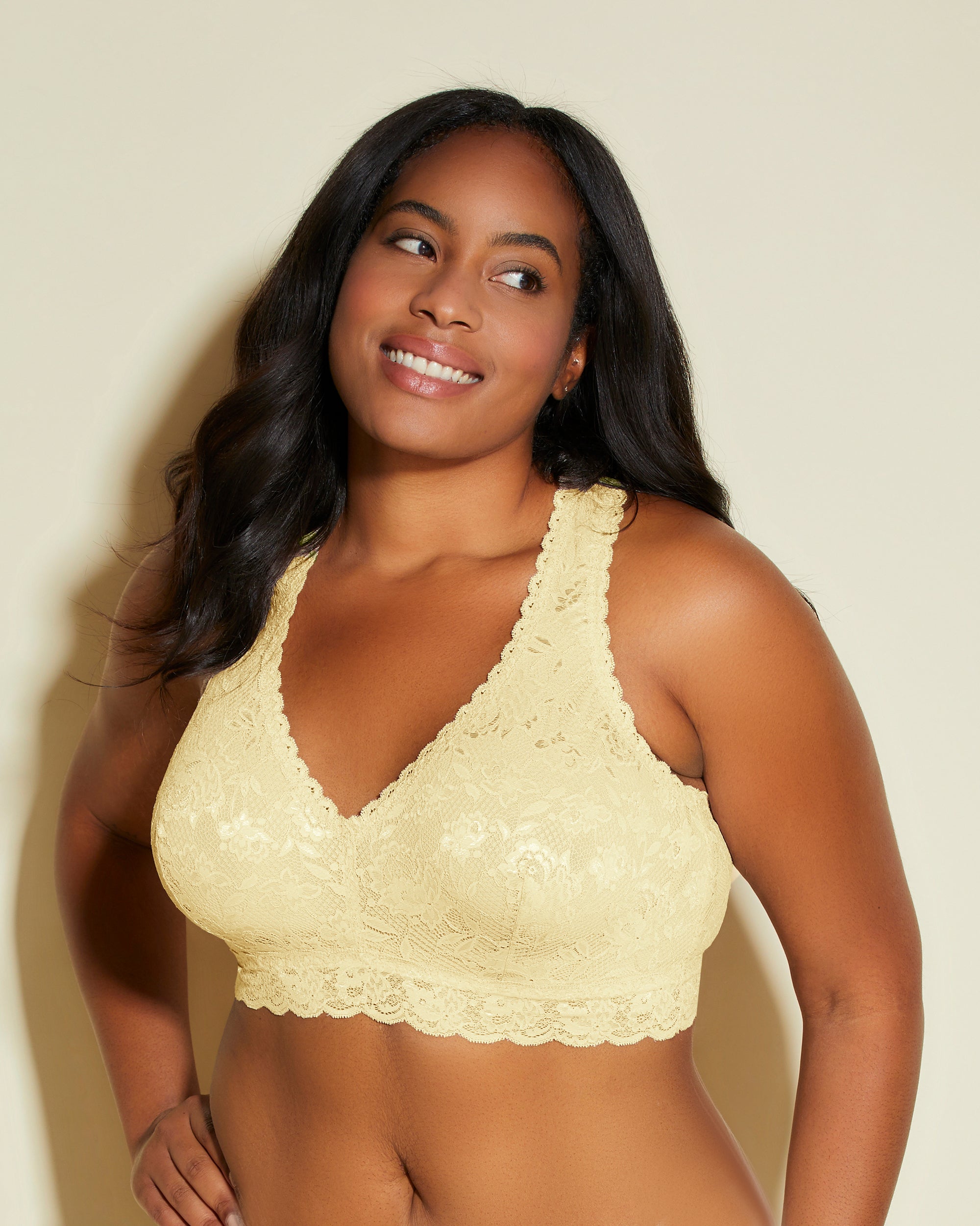 Yellow Bralette - Never Say Never Extended Racie Racerback Bralette