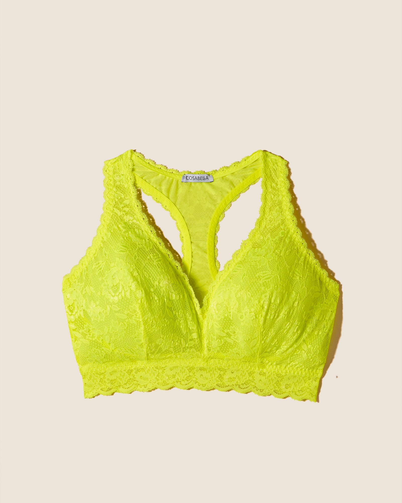 Yellow Bralette - Never Say Never Extended Racie Racerback Bralette