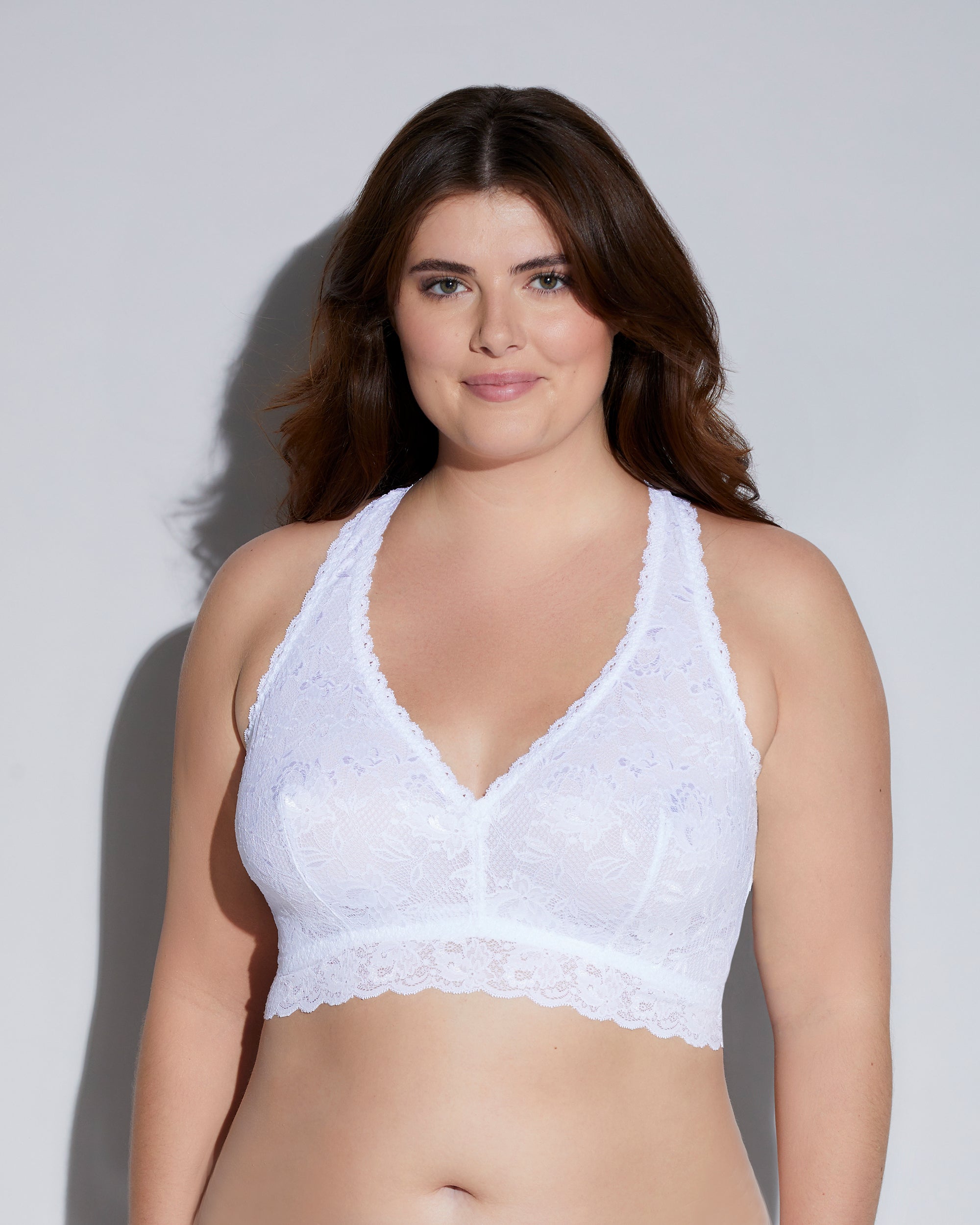 White Bralette - Never Say Never Extended Racie Racerback Bralette