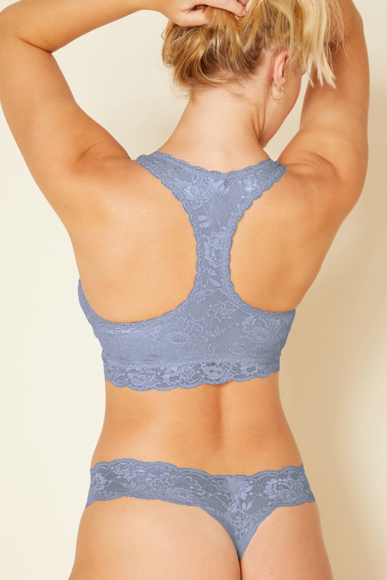 Blue Bralette - Never Say Never Curvy Racie Racerback Bralette