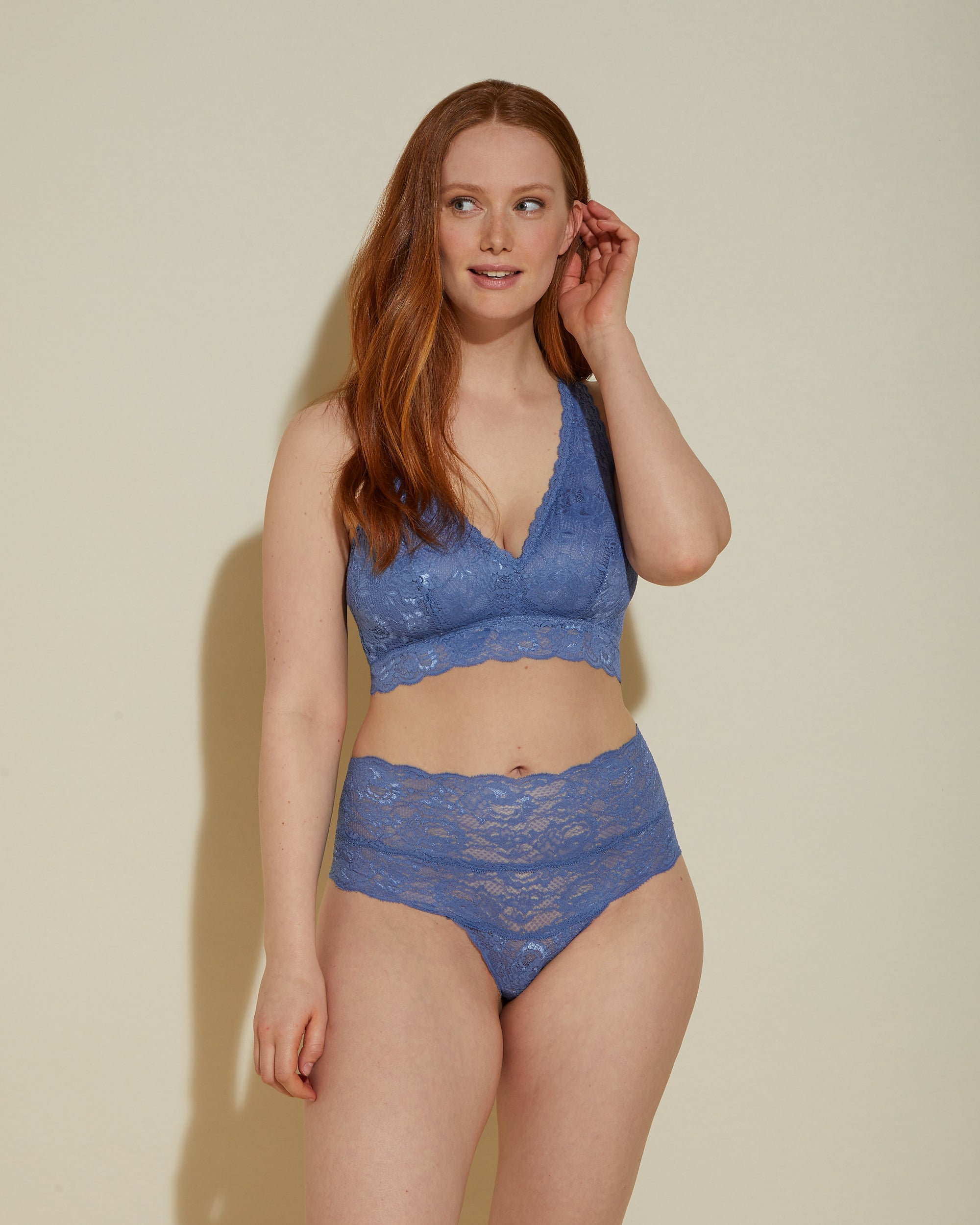 Bleue Bralette - Never Say Never Brassière À Dos Nageur Curvy Racie
