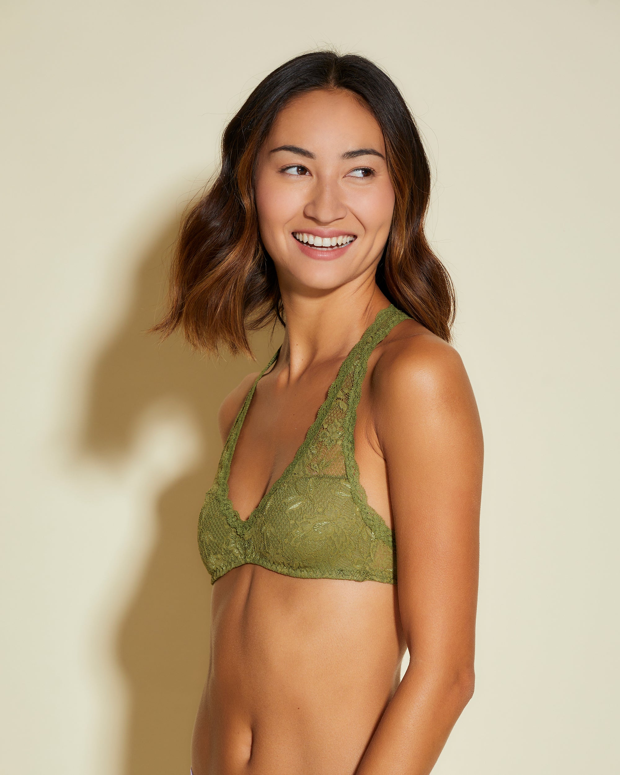 Green Bralette - Never Say Never Petite Racie Racerback Bralette
