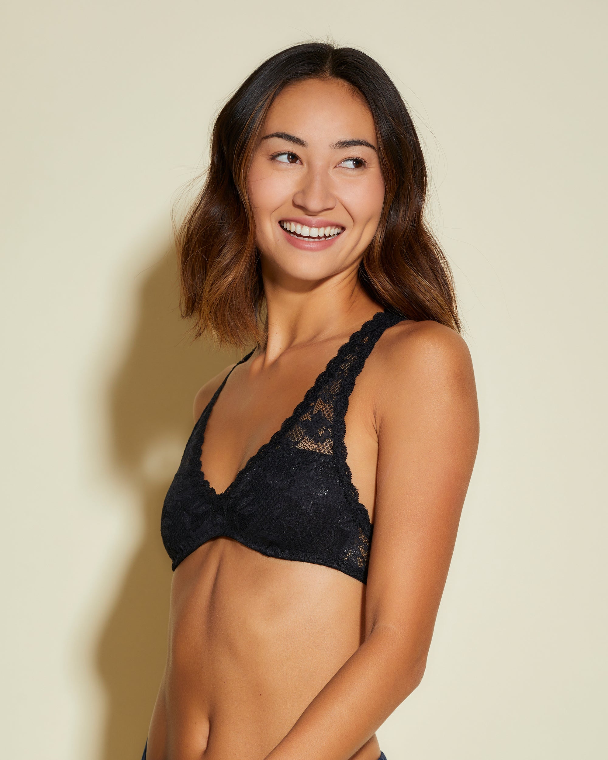Noir Bralette - Never Say Never Brassière À Dos Nageur Petite Racie