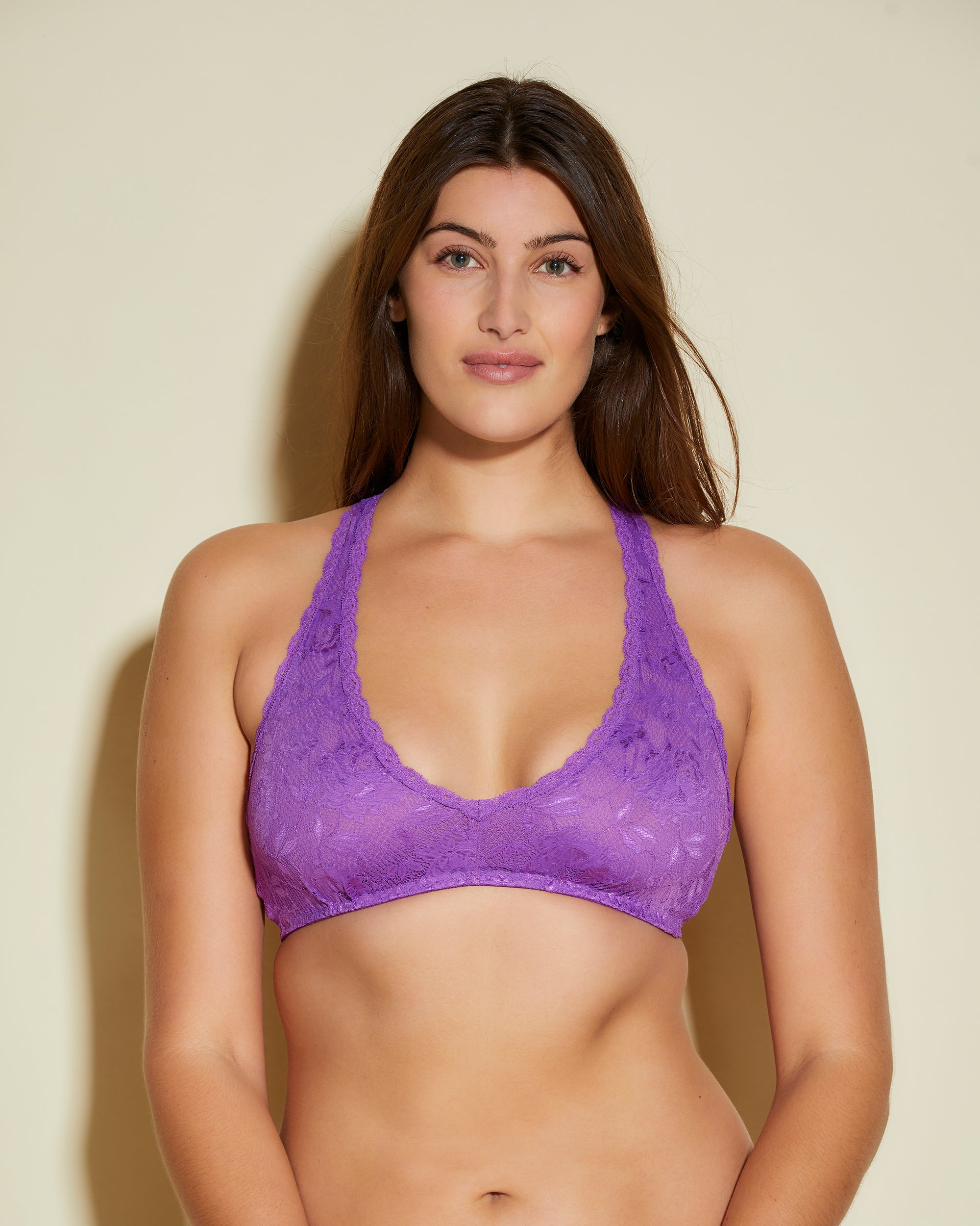 Púrpura Bralette - Never Say Never Bralette De Espalda Cruzada Racie Beauty