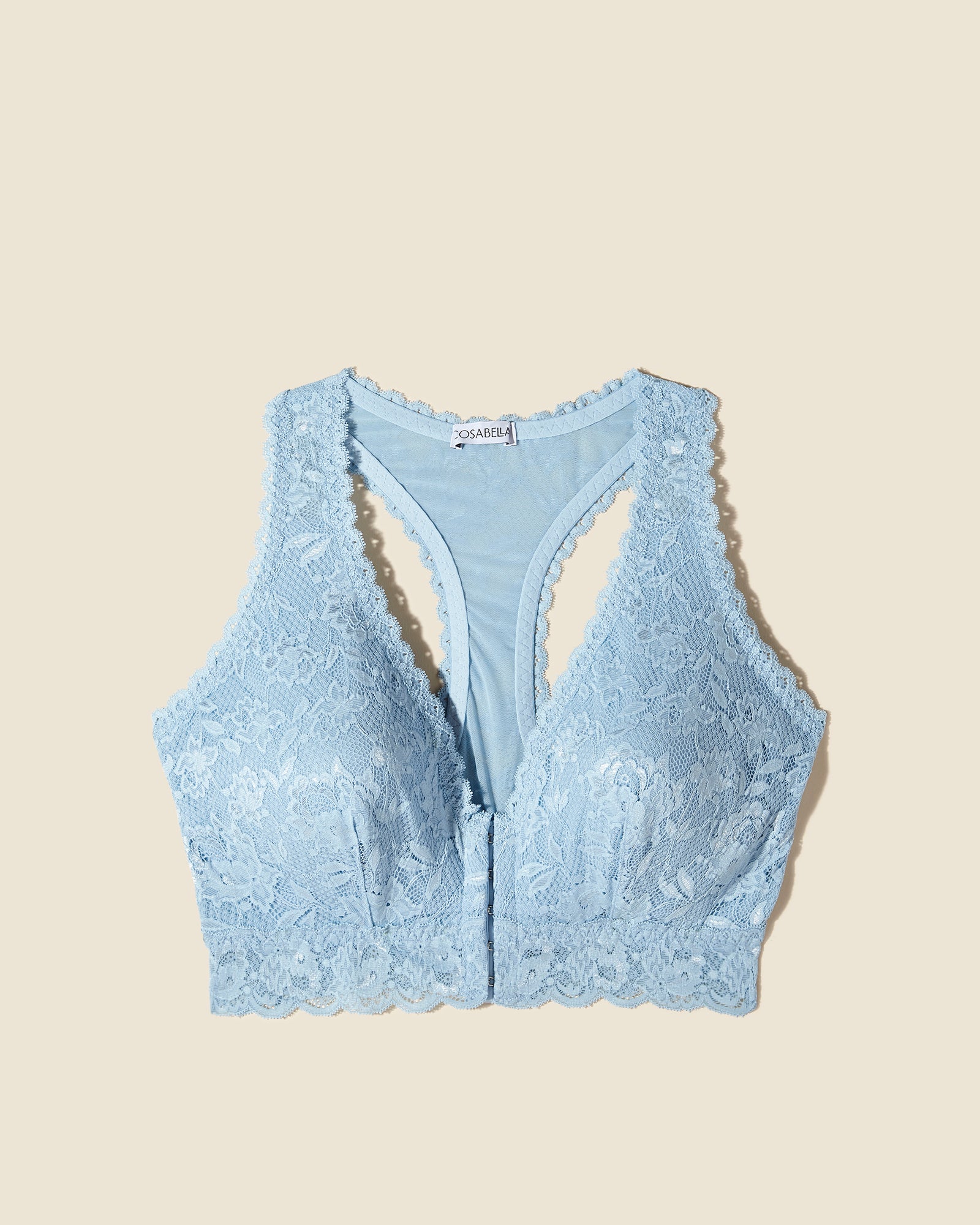 Blu Bralette - Never Say Never Bralette Curvy Con Chiusura Sul Davanti Per Post-Intervento