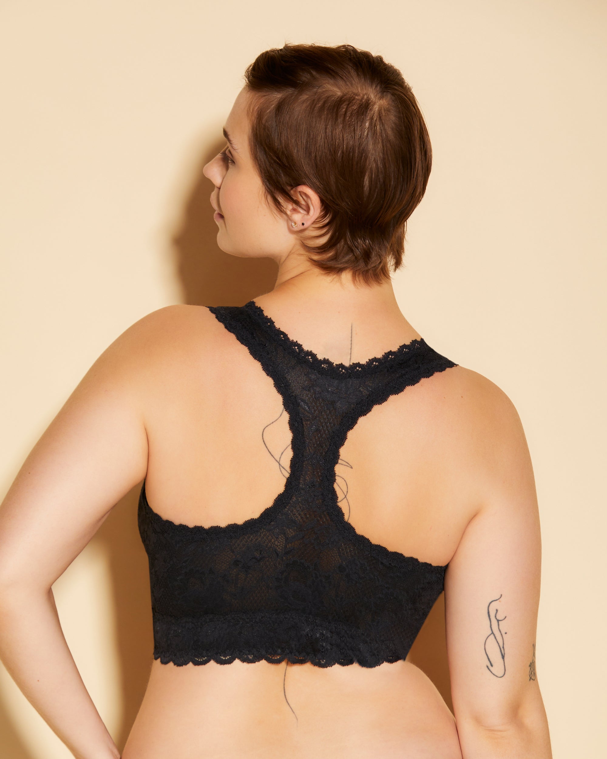 Negro Bralette - Never Say Never Bralette De Espalda Cruzada Racie Super Curvy
