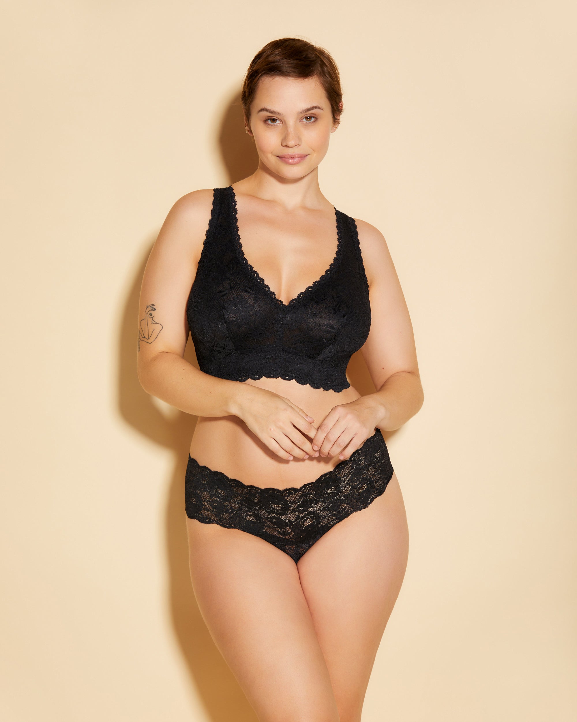 Nero Bralette - Never Say Never Bralette Super Curvy Con Spalline Incrociate