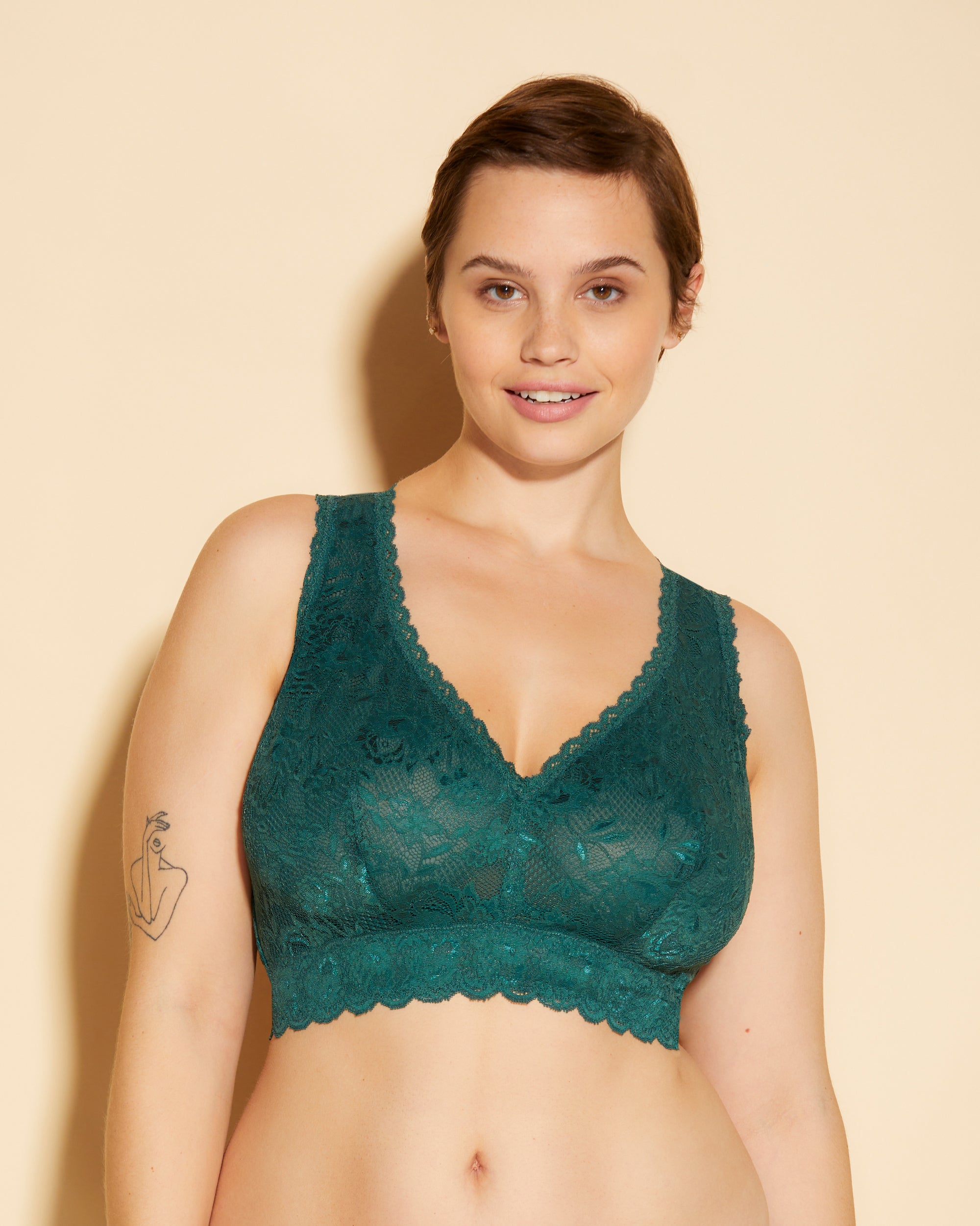 Verde Bralette - Never Say Never Bralette De Espalda Cruzada Racie Super Curvy