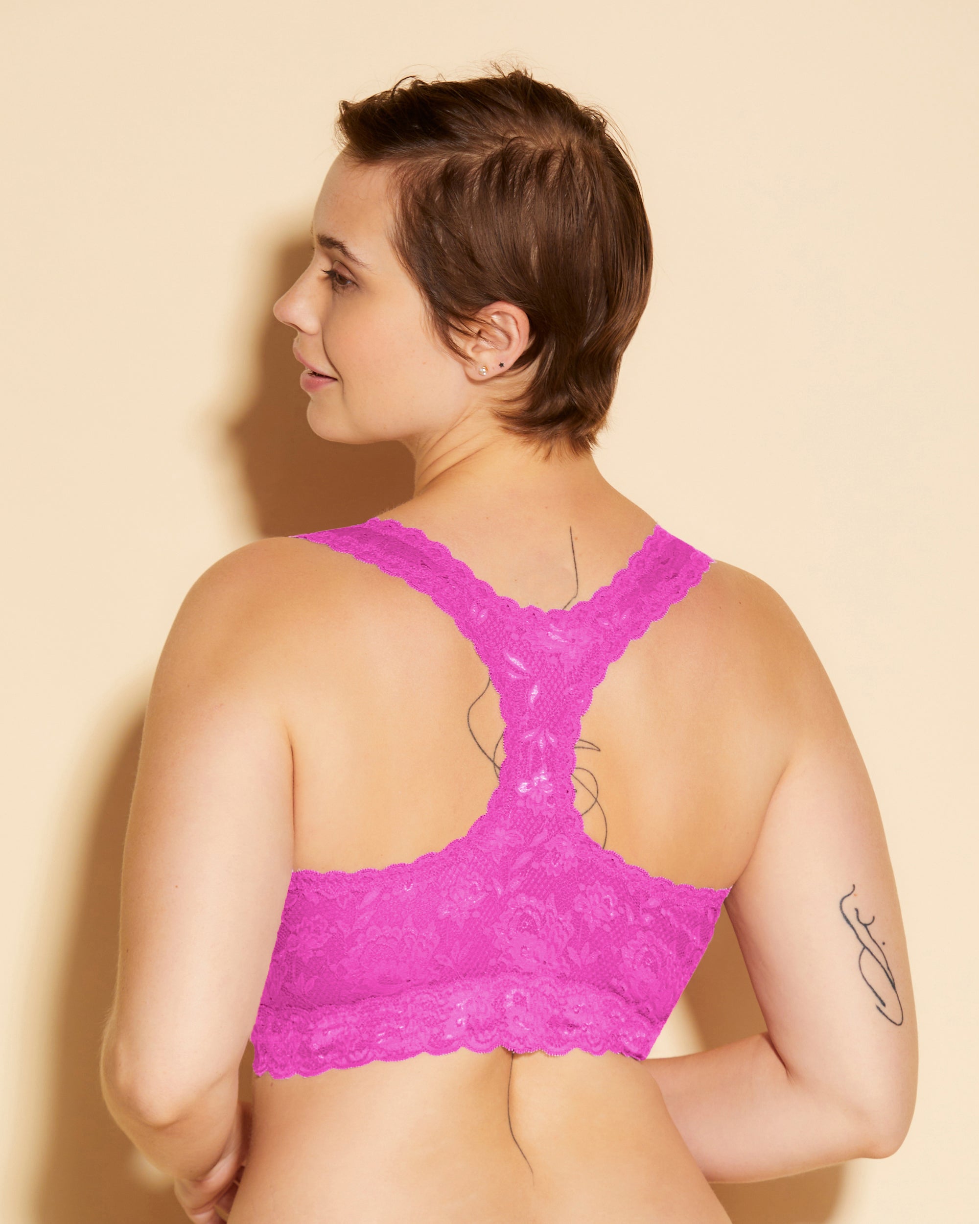Rosa Bralette - Never Say Never Bralette Super Curvy Con Spalline Incrociate
