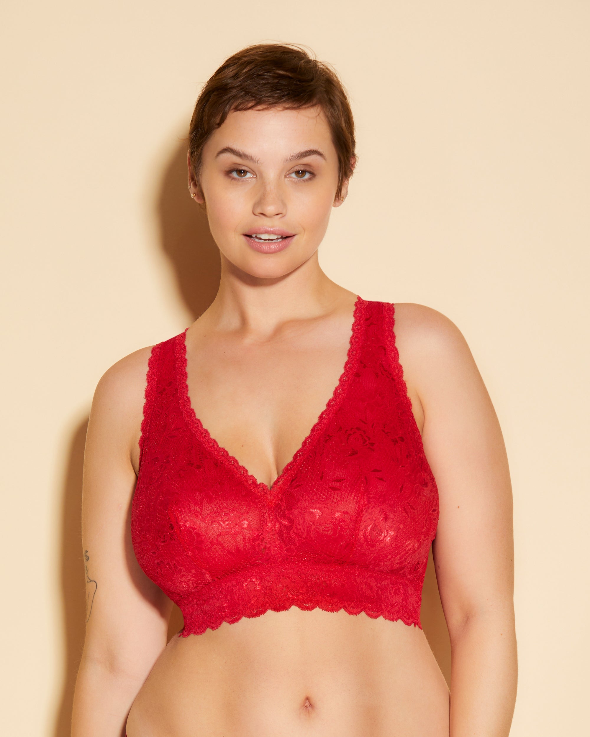 Red Bralette - Never Say Never Super Curvy Racie Racerback