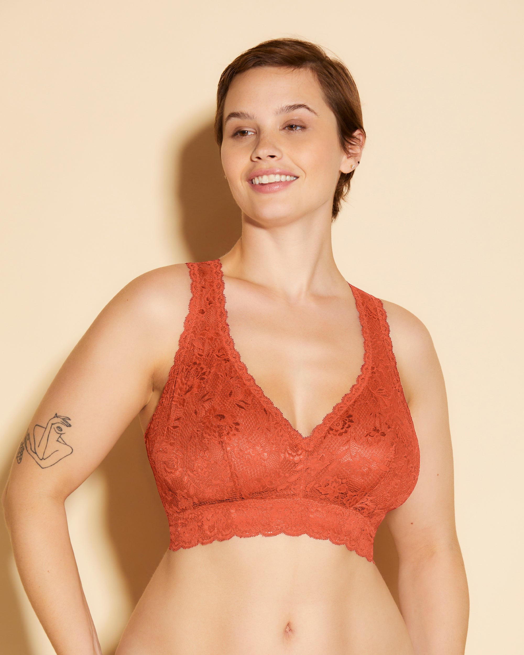 Orange Bralette - Never Say Never Super Curvy Racie Racerback