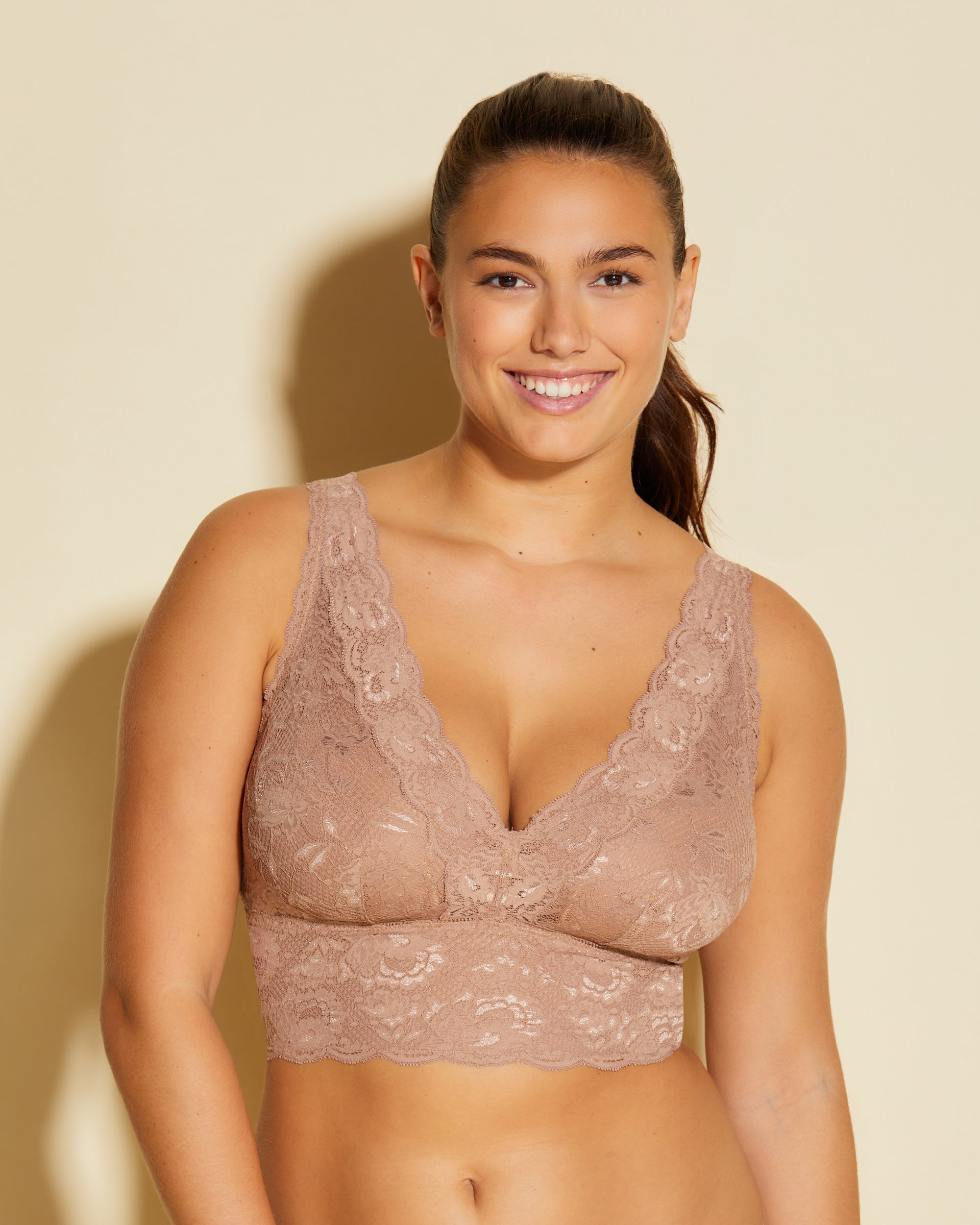 Beige Bralette - Never Say Never Brassière Decollete Curvy Plungie