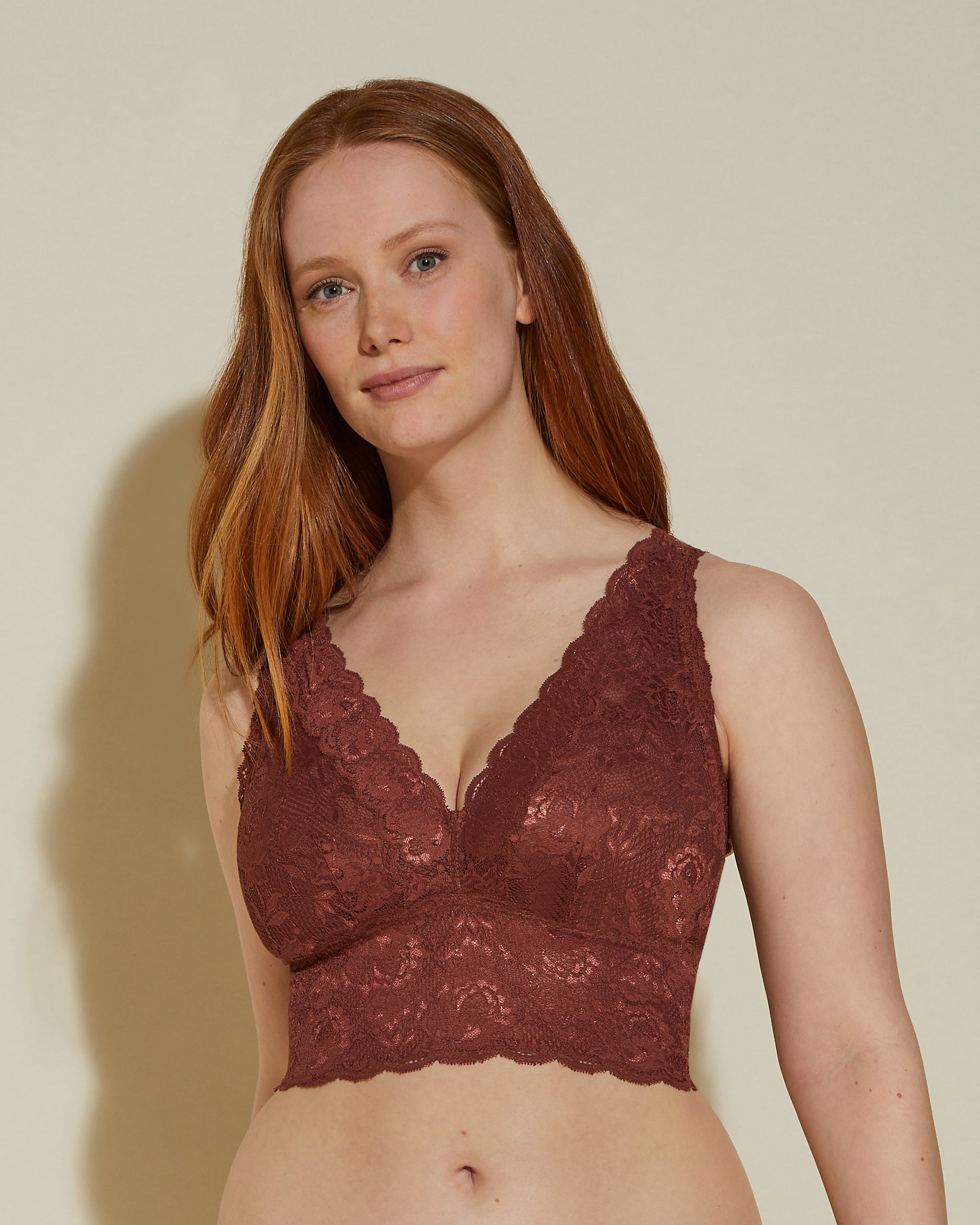 Marron Bralette - Never Say Never Brassière Decollete Curvy Plungie