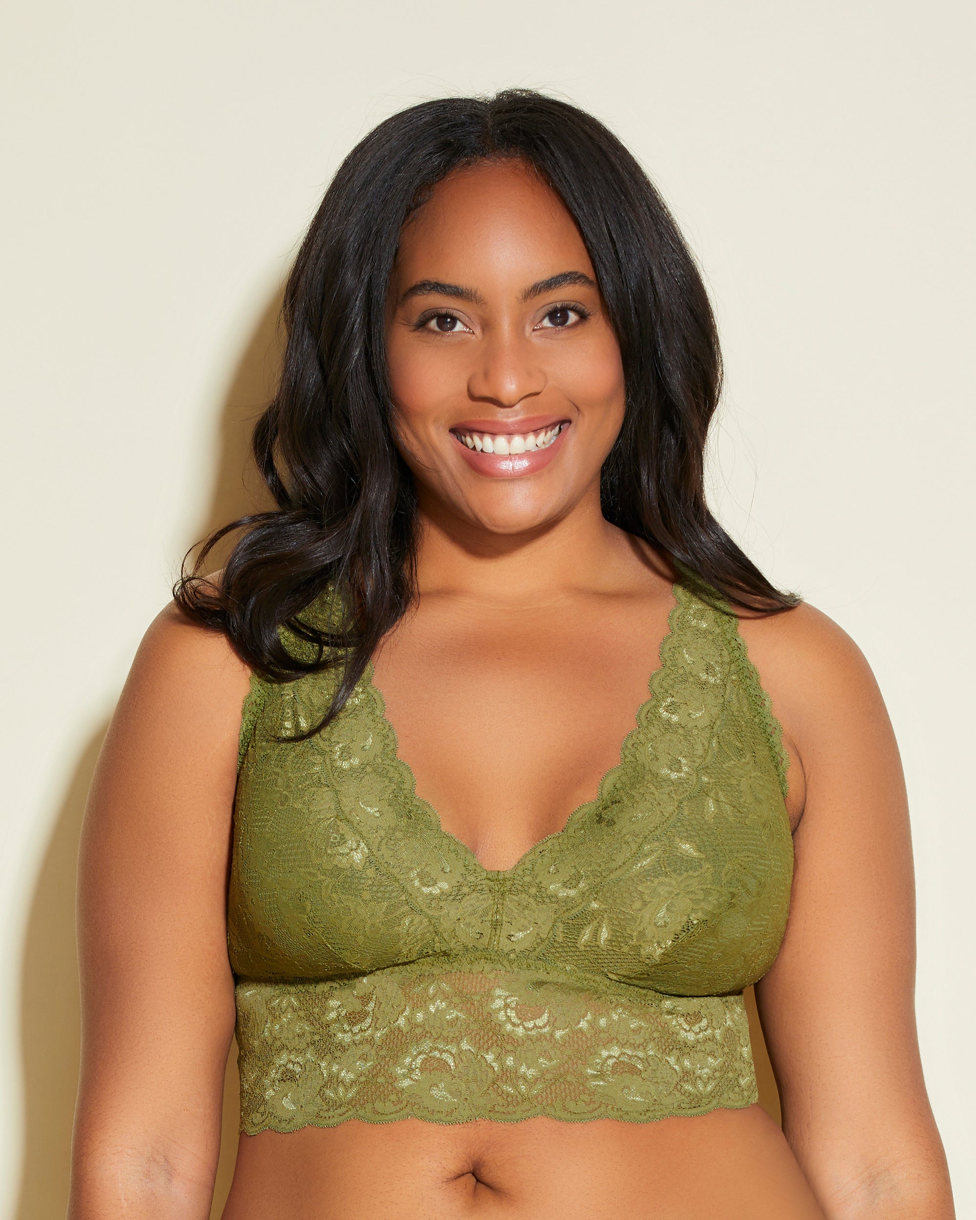Green Bralette - Never Say Never Extended Plungie Longline Bralette