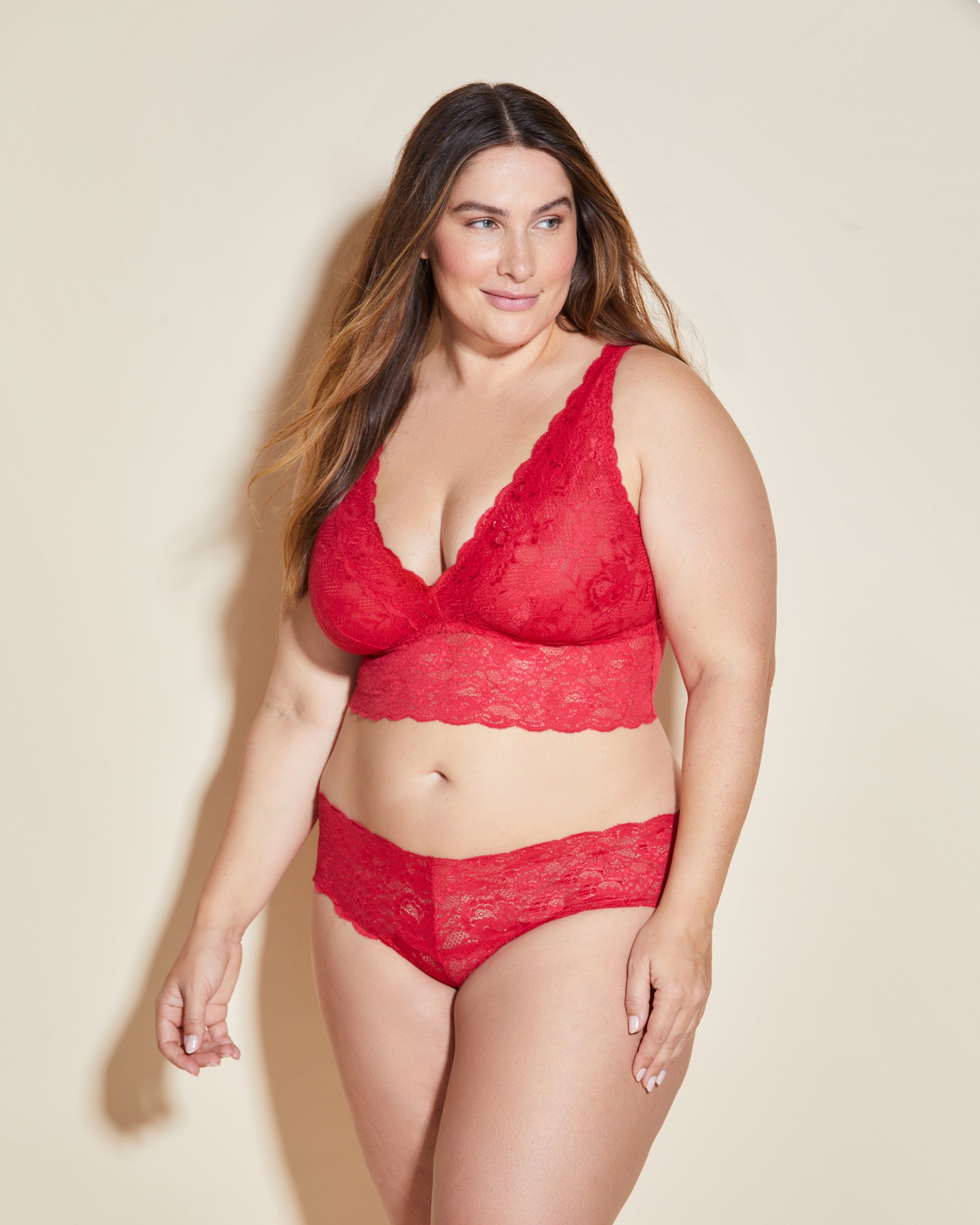 Rouge Bralette - Never Say Never Brassière Decollete Plungie Grande Taille