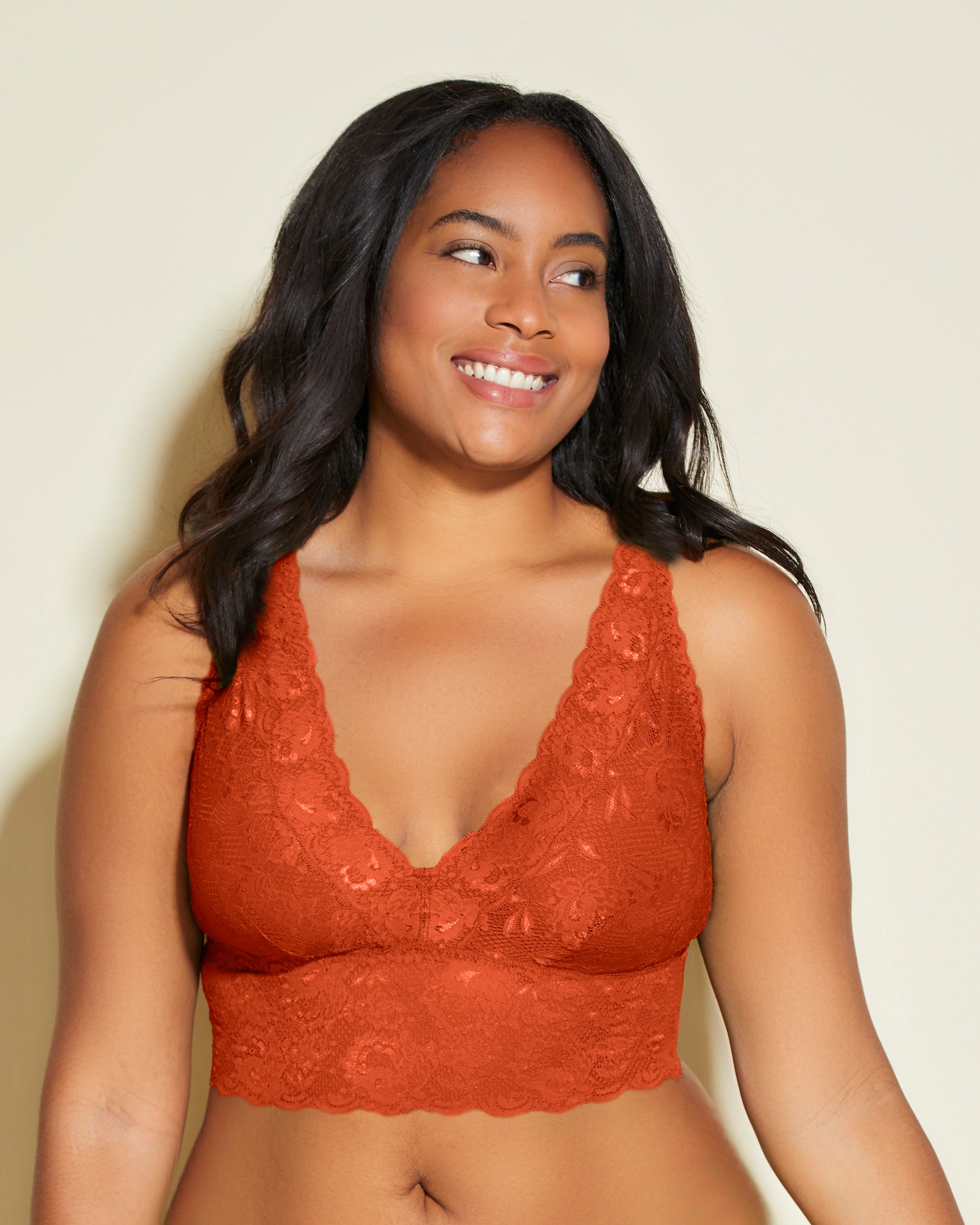 Red Bralette - Never Say Never Extended Plungie Longline Bralette