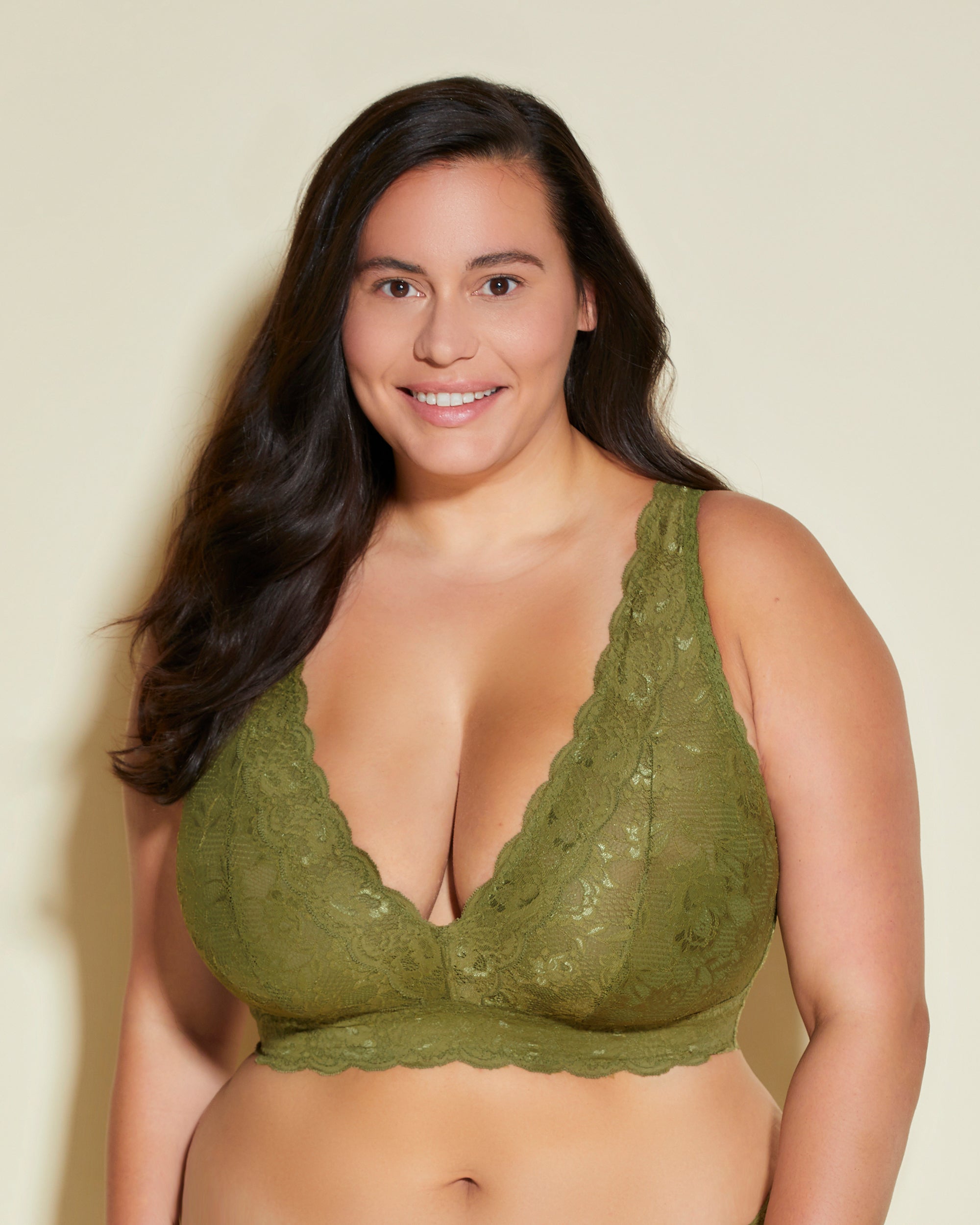 Verde Bralette - Never Say Never Bralette Longline De Estilo Top Ultra Curvy
