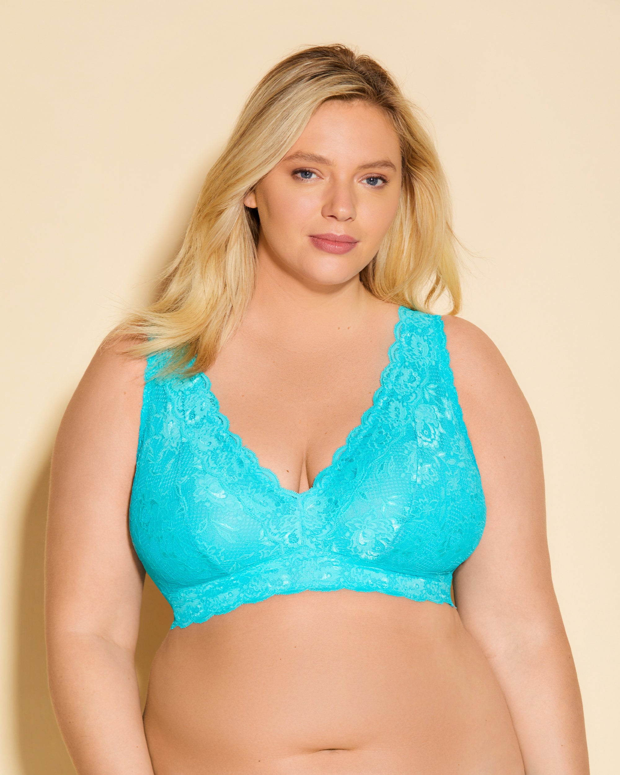 Bleue Bralette - Never Say Never Brassière Décolleté Plongeant Ultra Curvy