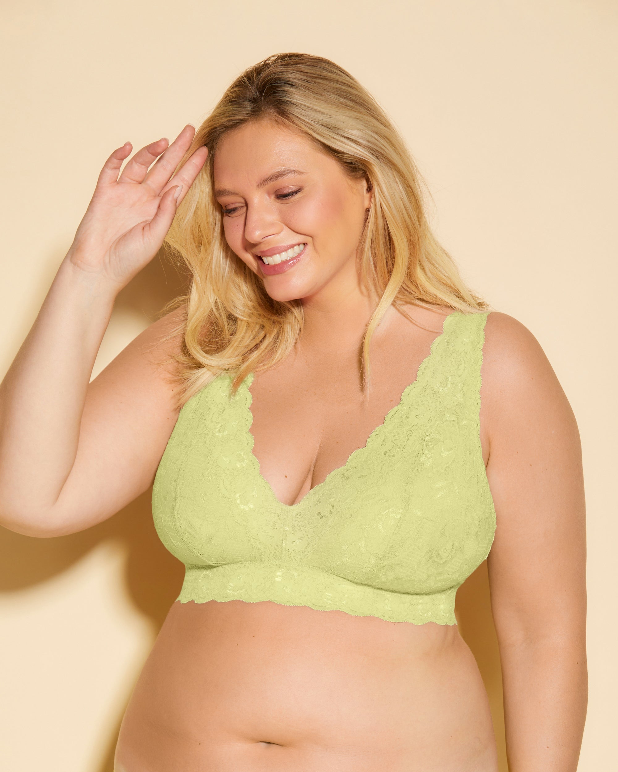 Grün Bralette - Never Say Never Ultra Curvy Longline-Bralette Plungie
