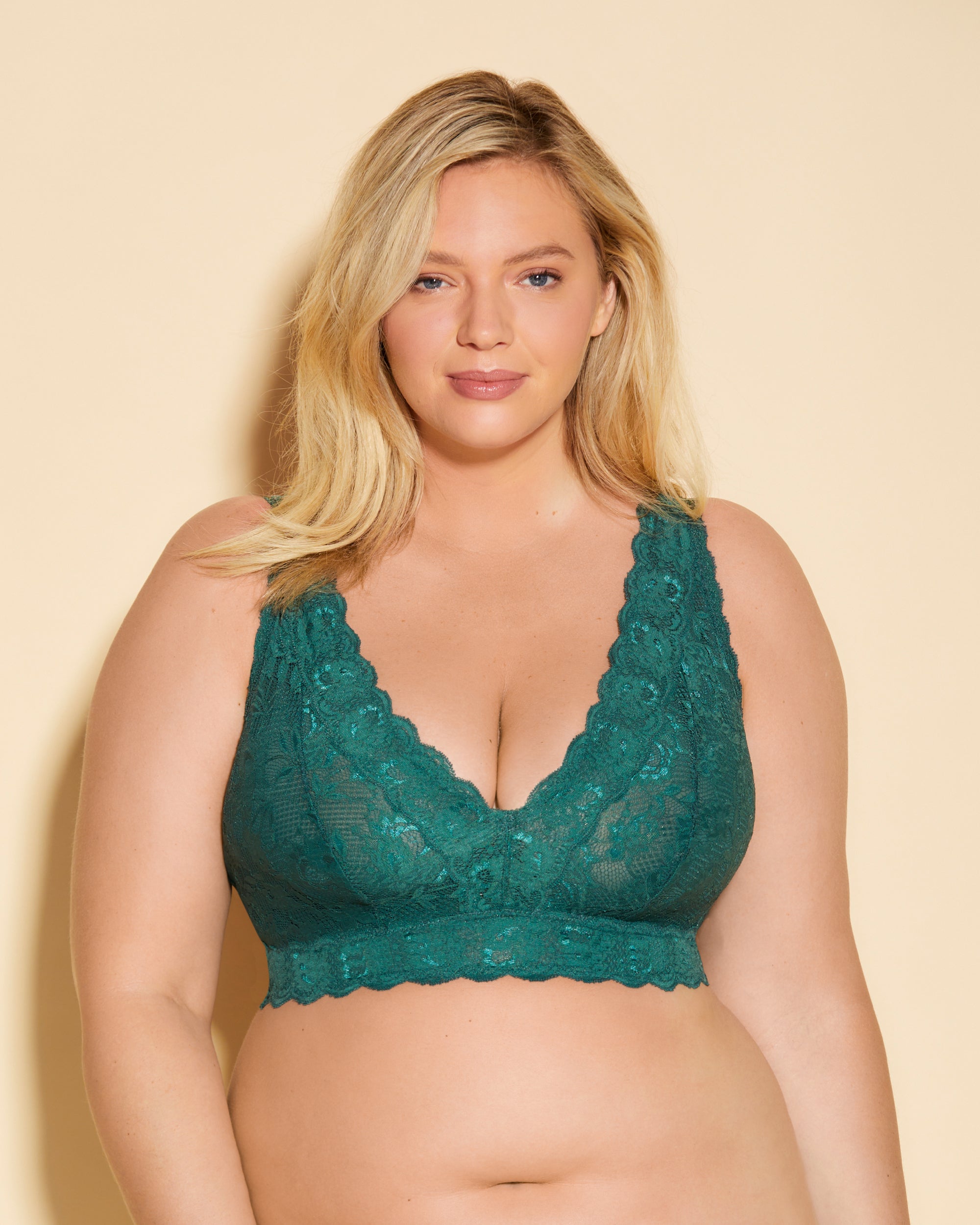 Grün Bralette - Never Say Never Ultra Curvy Longline-Bralette Plungie