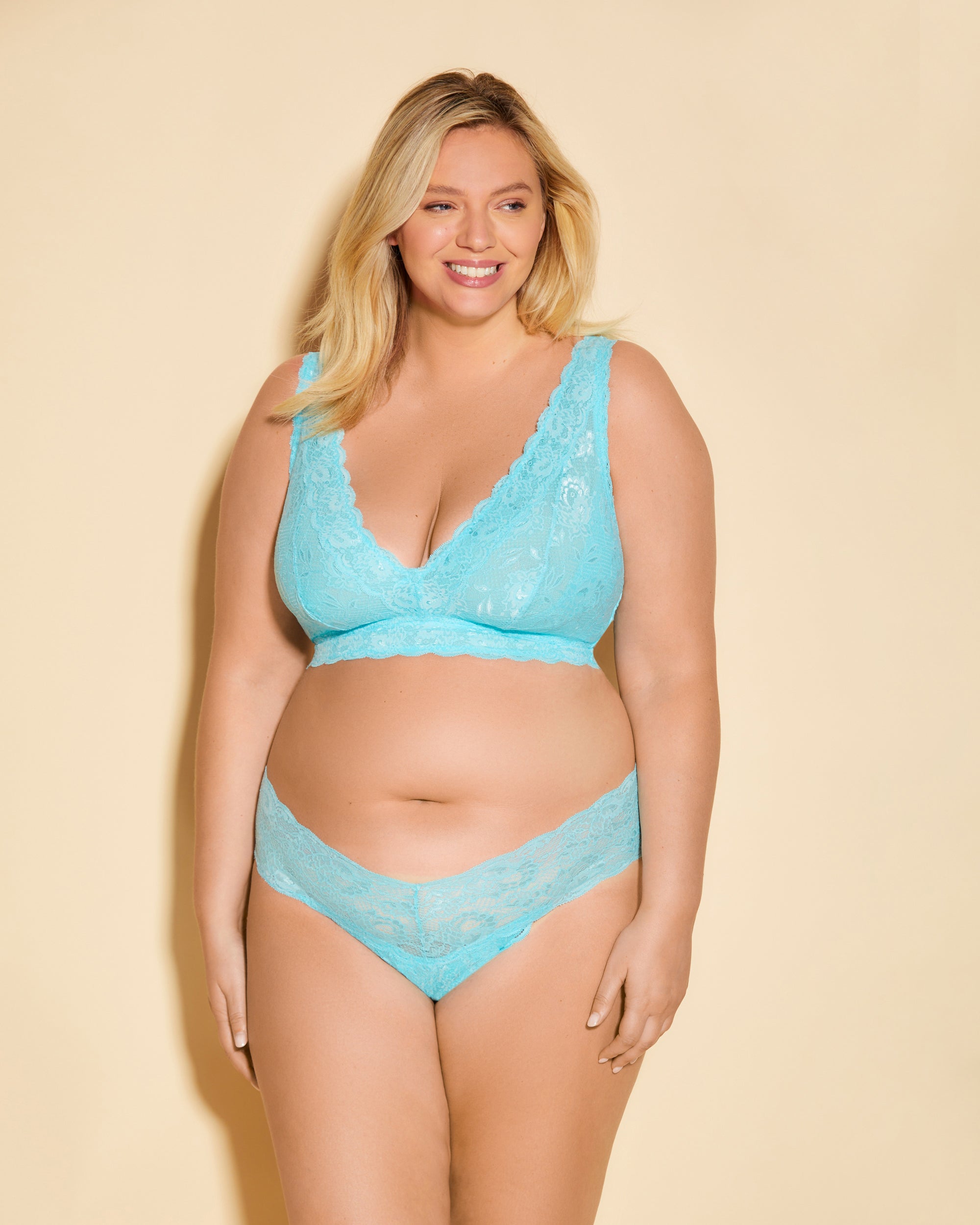 Azul Bralette - Never Say Never Bralette Longline De Estilo Top Ultra Curvy