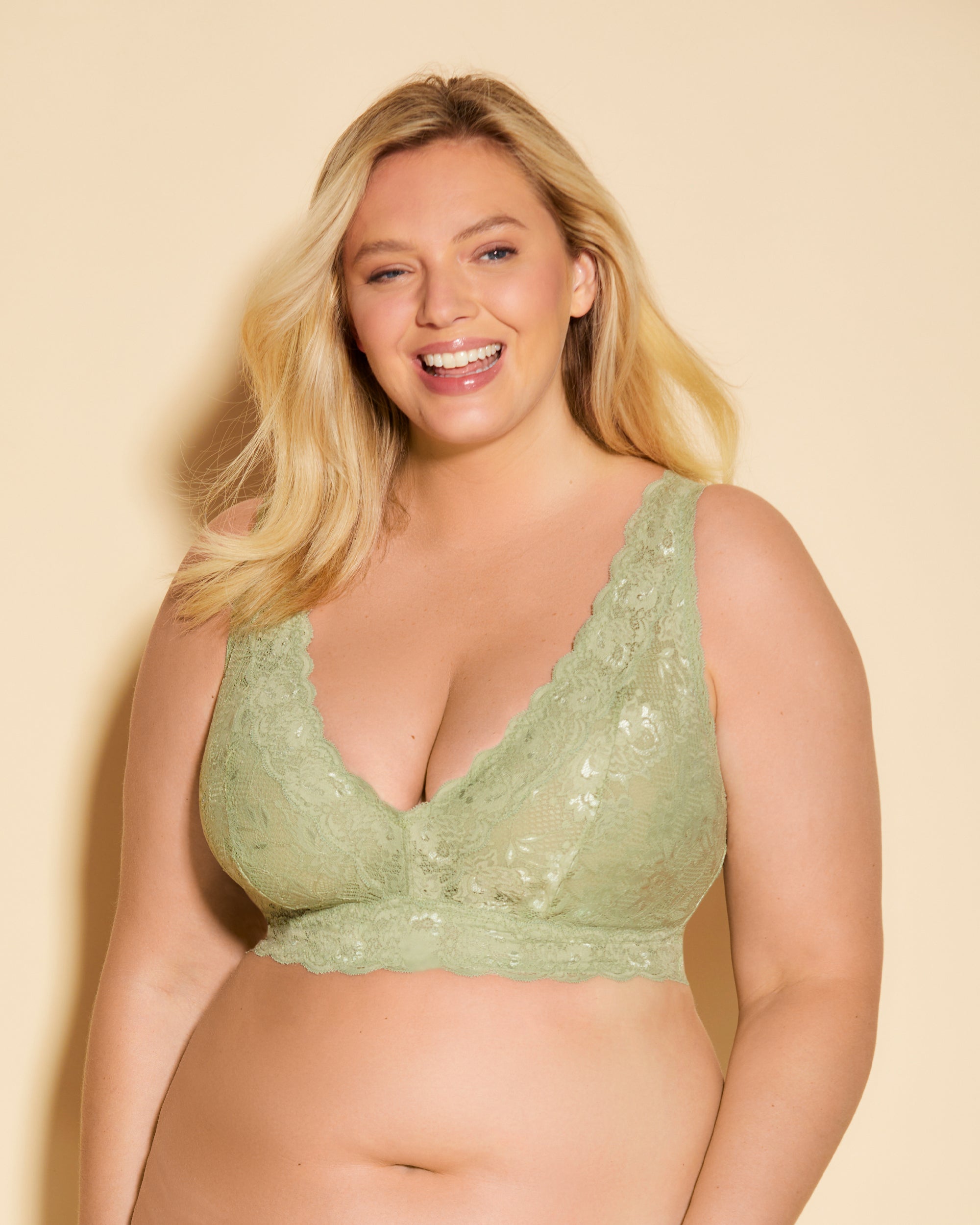 Beige Bralette - Never Say Never Bralette A Corsetto Ultra Curvy