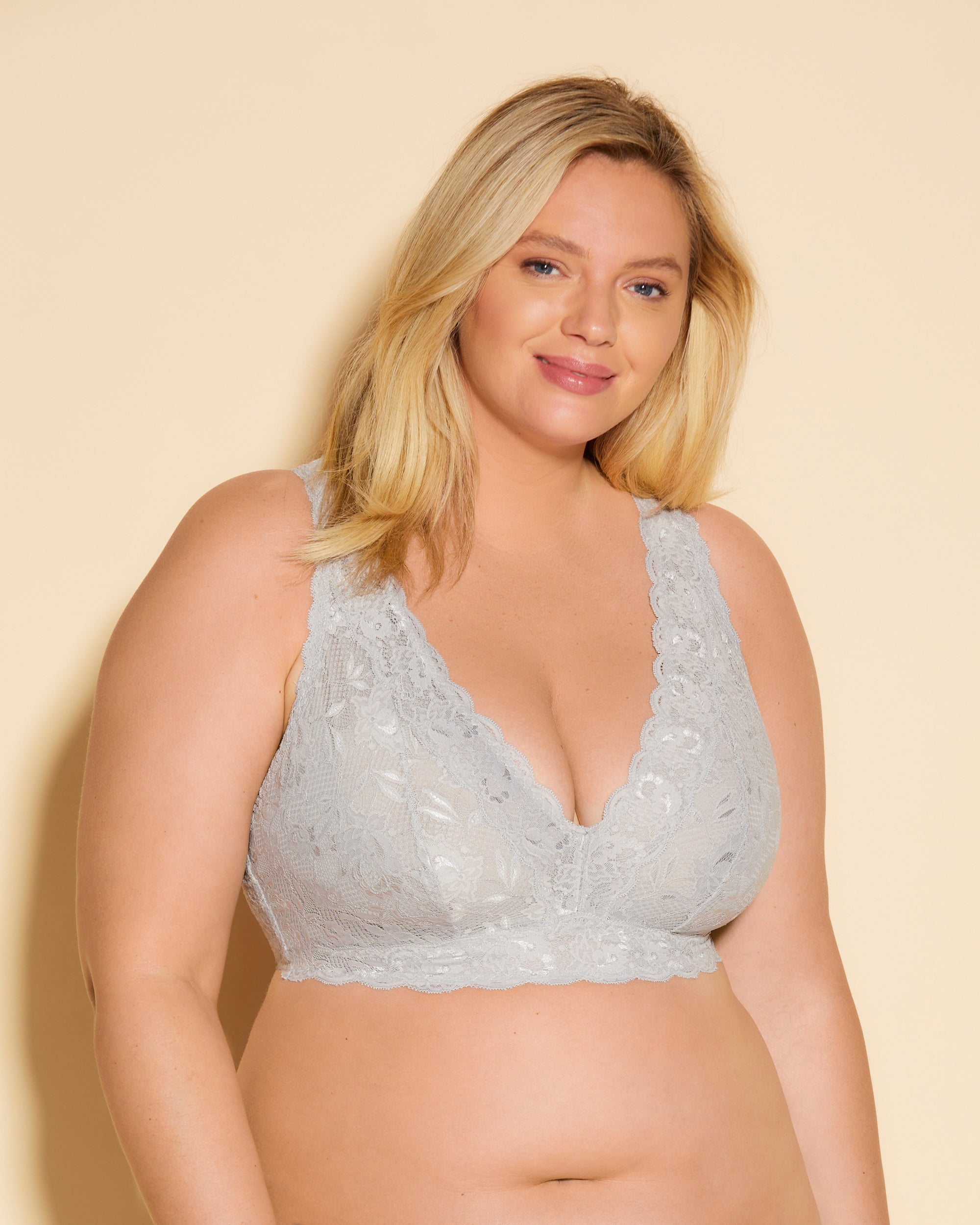 Grise Bralette - Never Say Never Brassière Décolleté Plongeant Ultra Curvy