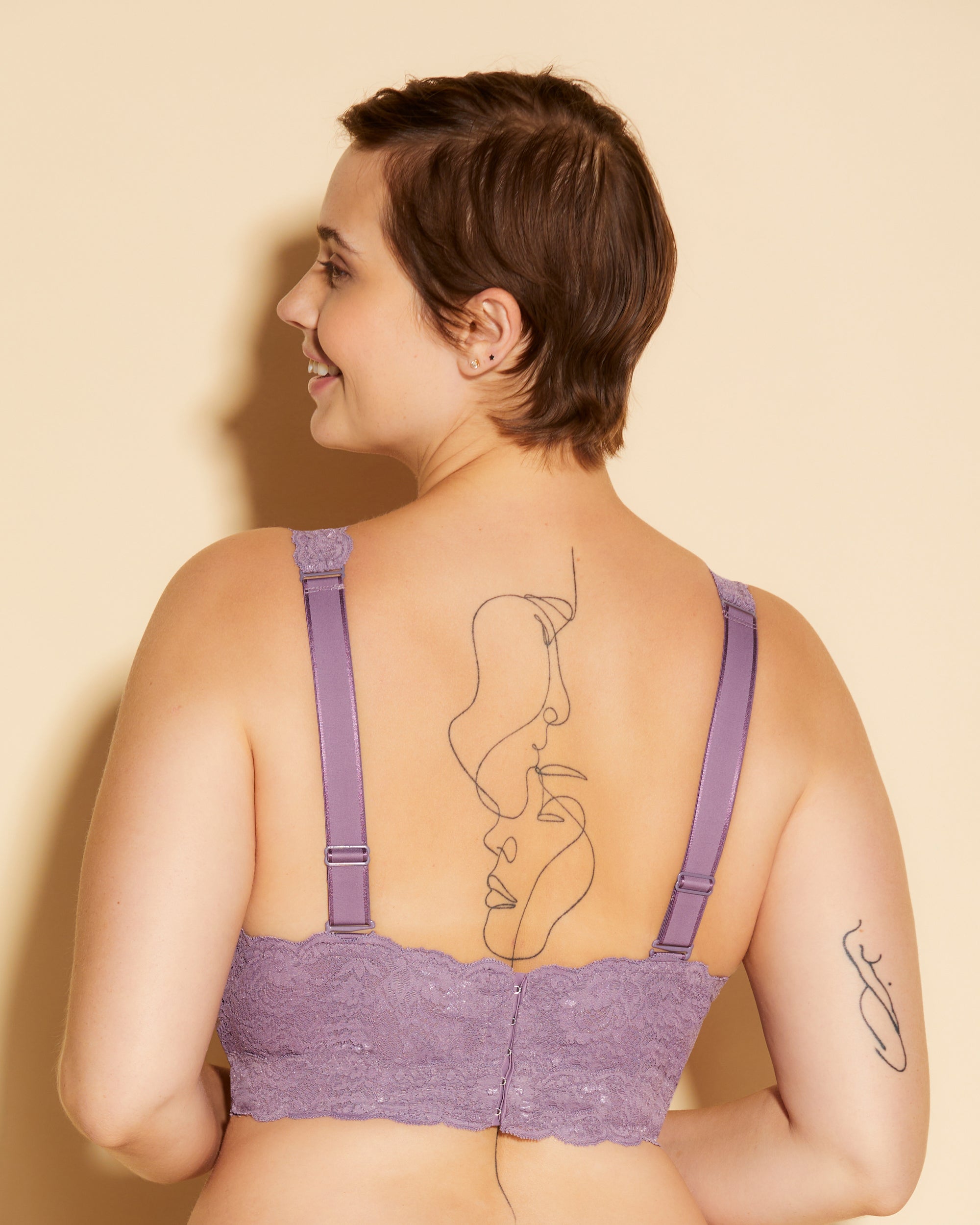 Púrpura Bralette - Never Say Never Bralette Tipo Top Plungie Super Curvy