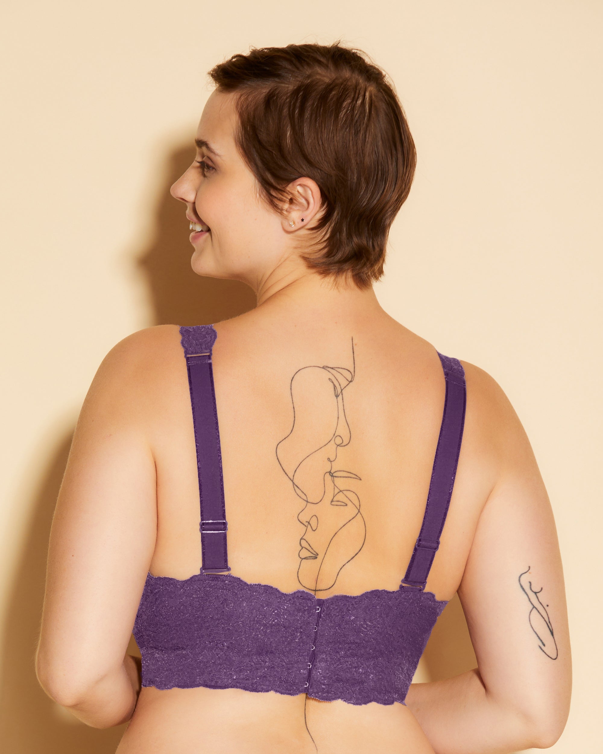 Púrpura Bralette - Never Say Never Bralette Tipo Top Plungie Super Curvy