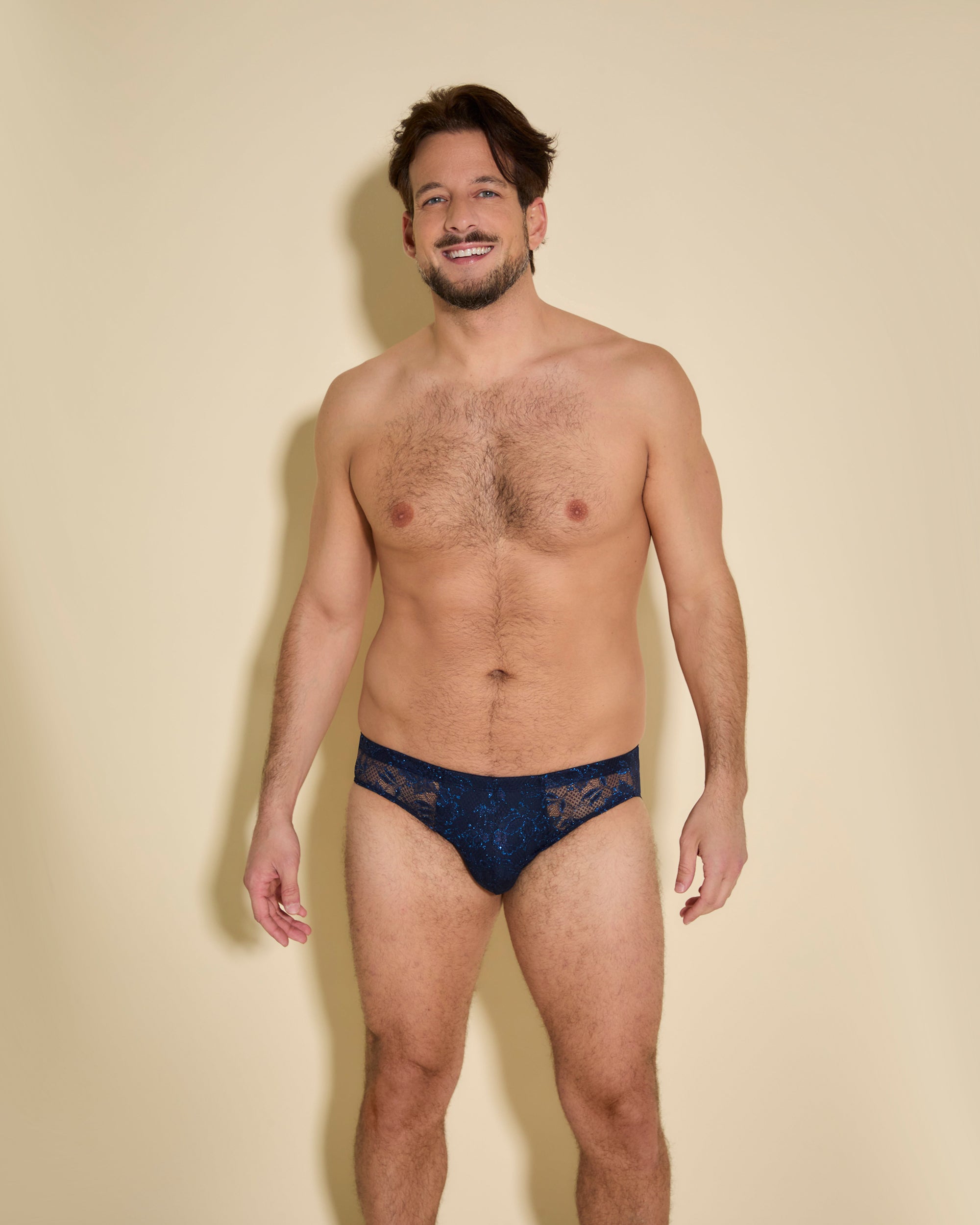 Bleue G String Homme - Never Say Never Slip Confort Micro
