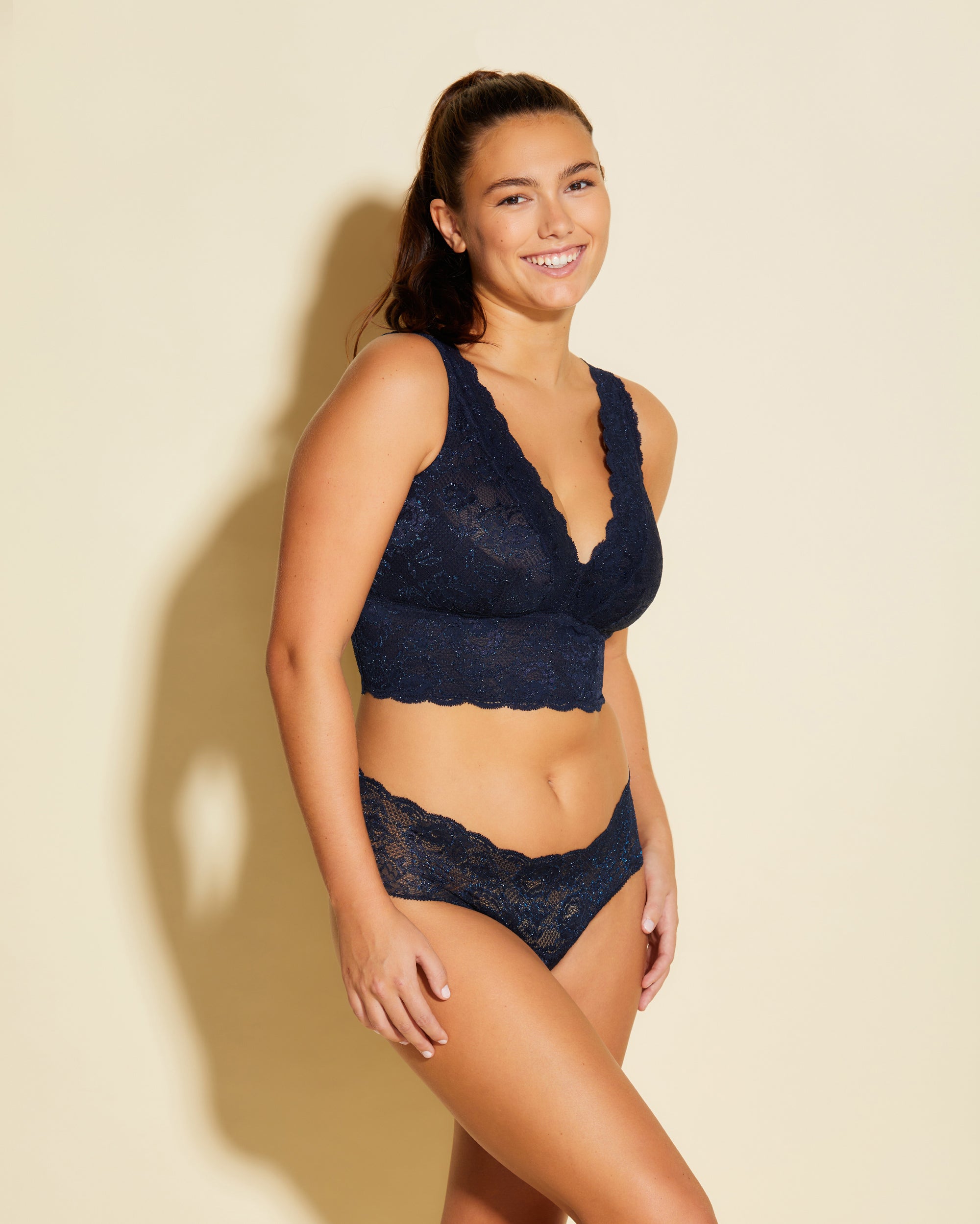 Azul Bralette - Never Say Never Metallics Bralette Tipo Top Plungie Curvy