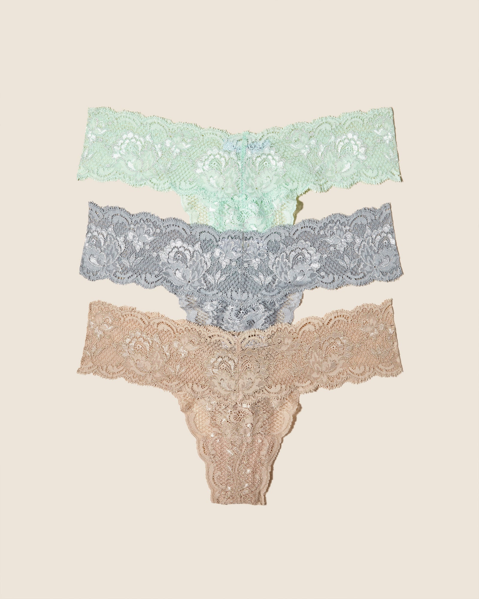 Multi Tangas - Never Say Never Metallics Pack De 3 Tangas Cutie