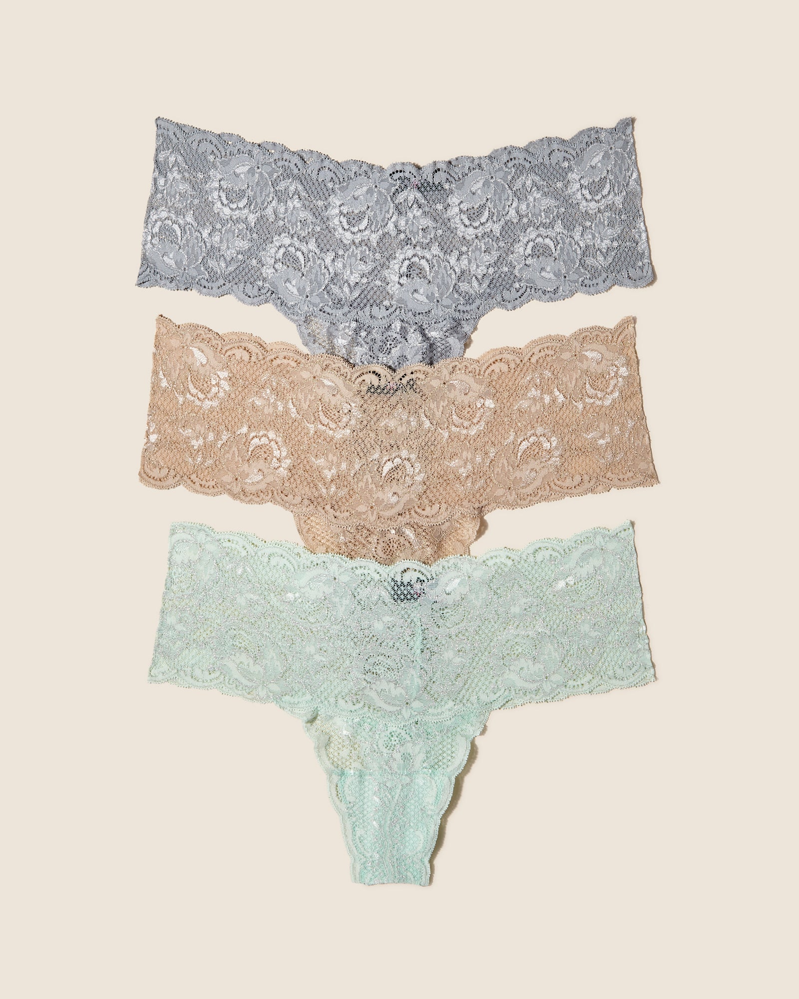 Multi Tangas - Never Say Never Metallics Pack De 3 Tangas Comfie