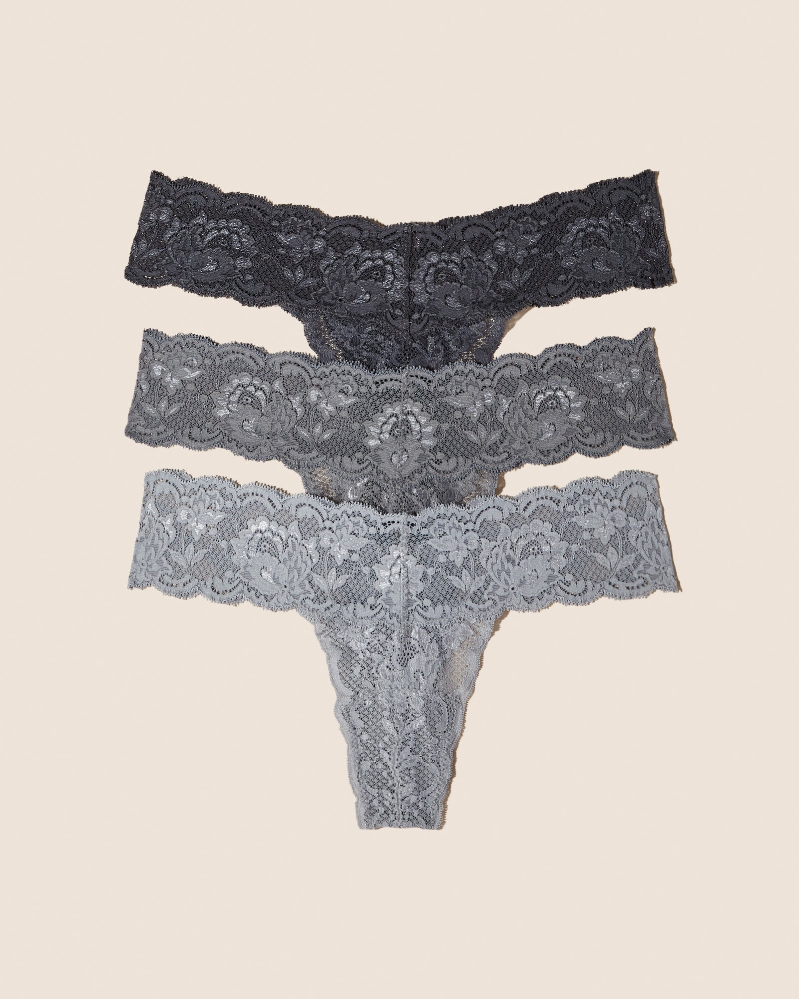 Grise String - Never Say Never Lot De 3 Tangas