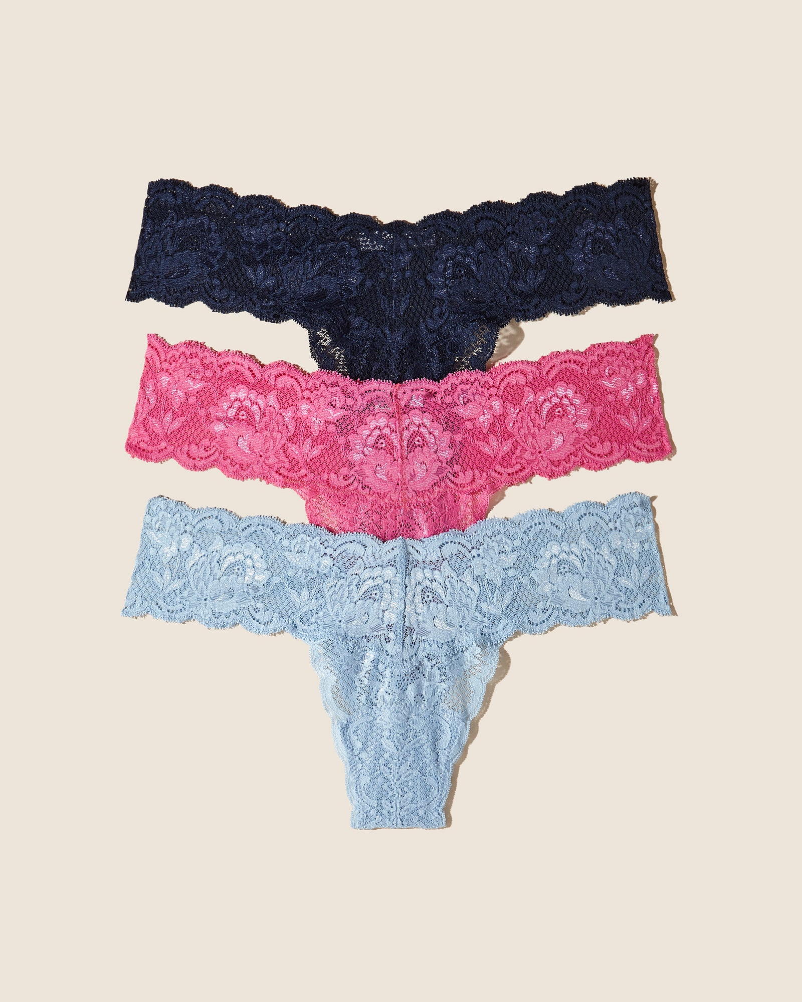 Multi Thong - Never Say Never Cutie Lr Thong 3 Pack