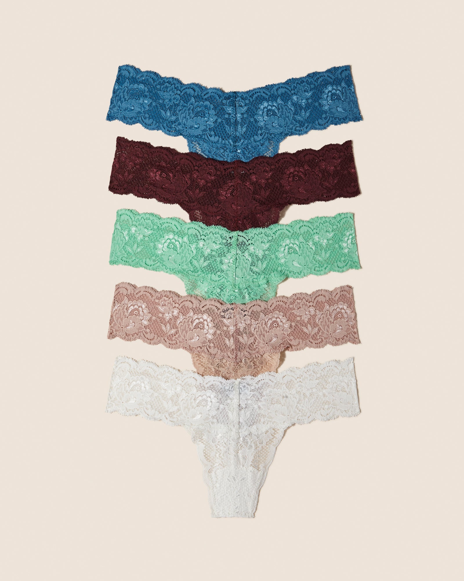 Multi Thong - Never Say Never Cutie Lr Thong 5 Pack