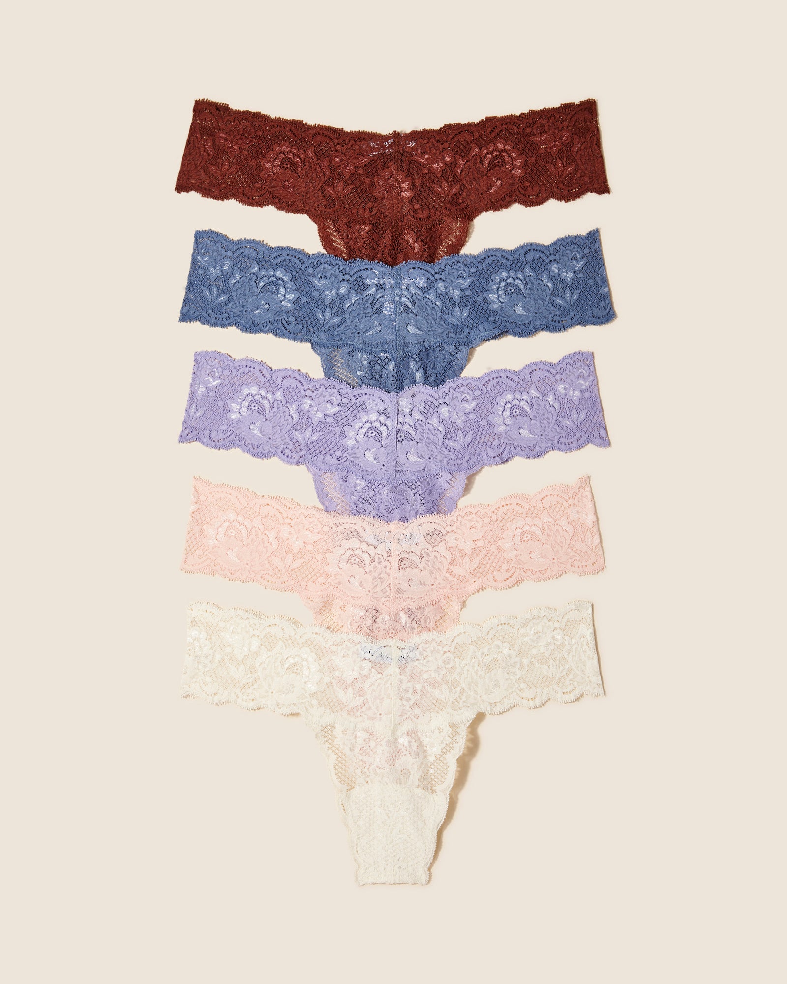 Multi Thong - Never Say Never Cutie Lr Thong 5 Pack